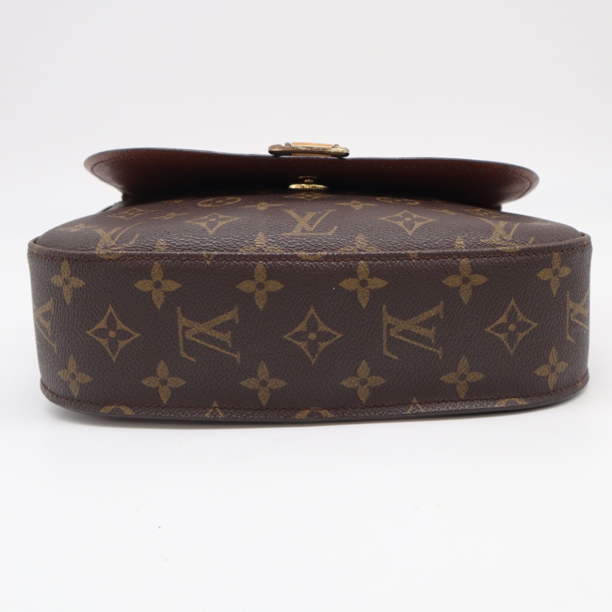 Louis Vuitton Monogram Beige Brown Coated Canvas Leather Shoulder Bag (Pre-Owned)