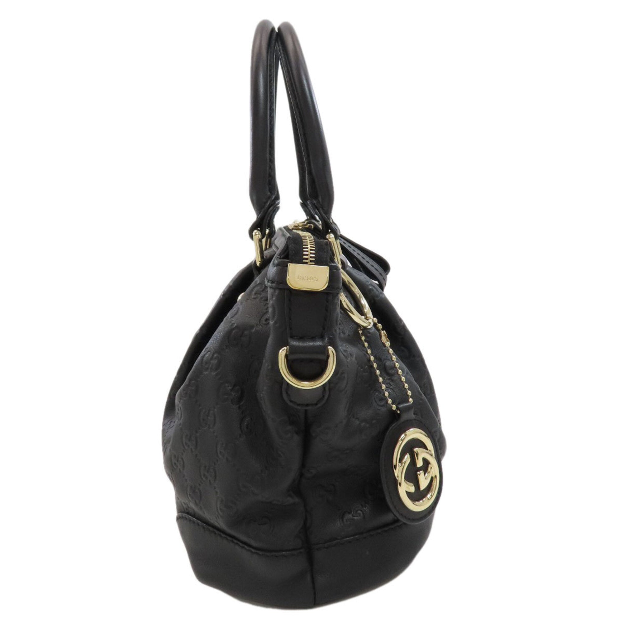 Gucci Sukey Black Leather Tote Bag (Pre-Owned)