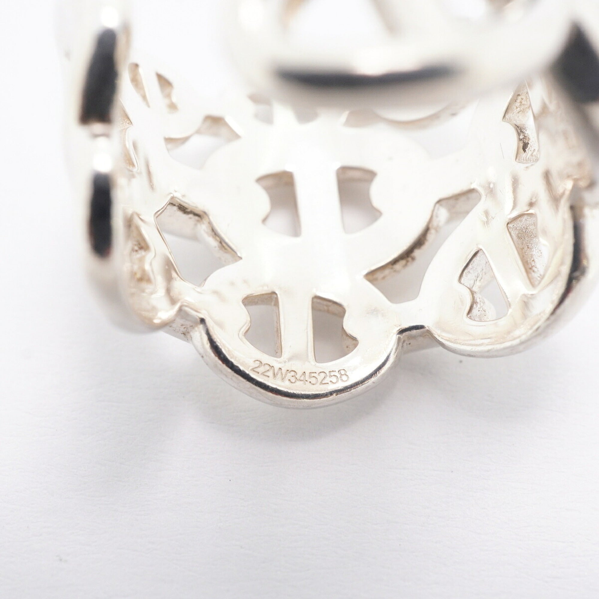 Hermes Silver 925 Band Ring (Pre-Owned)