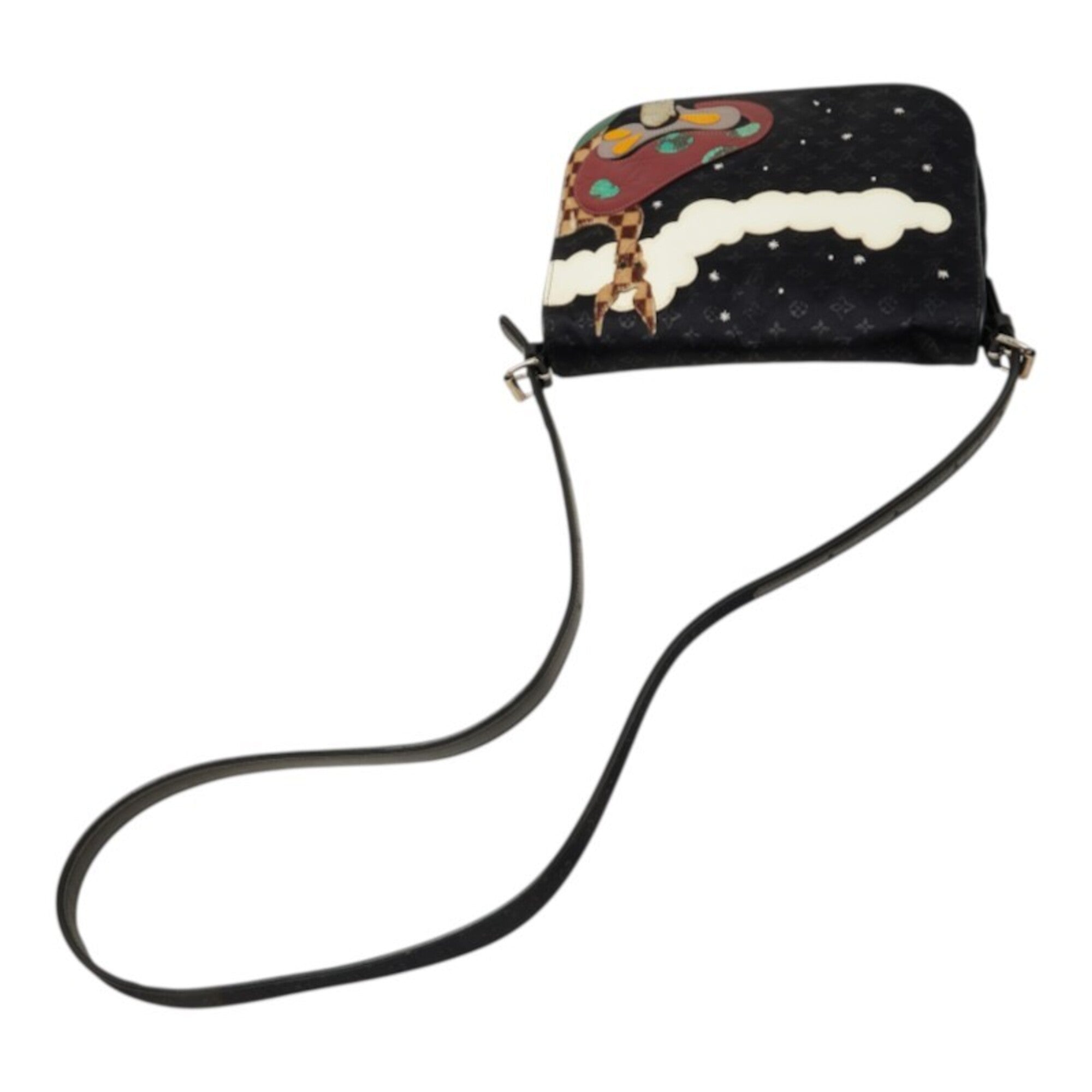 Louis Vuitton Black Monogram Noir Satin Leather Shoulder Bag (Pre-Owned)