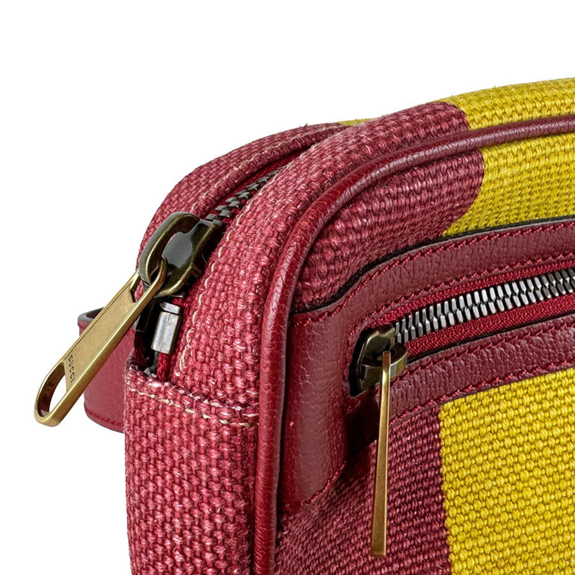Gucci Multi-Color Canvas Leather Fanny Pack (Pre-Owned)