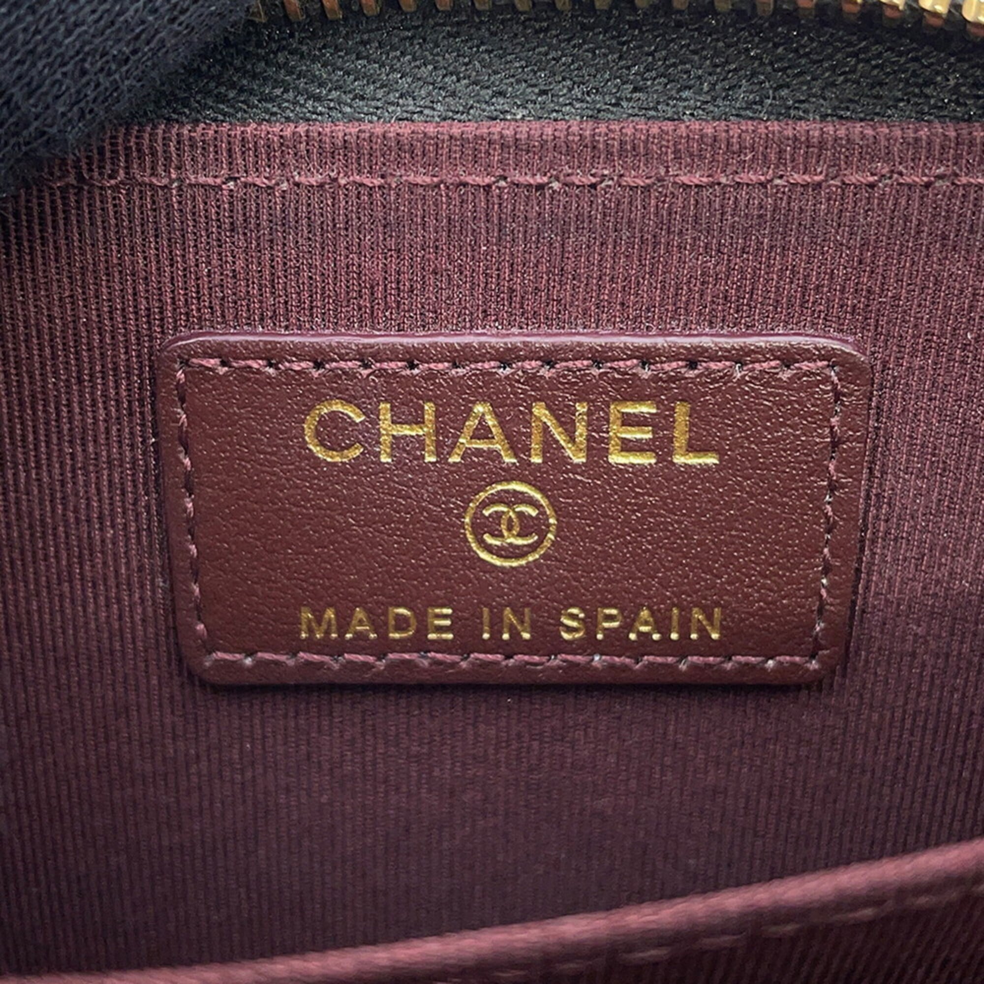Chanel Black Grained Calfskin Coin Purse/Coin Case (Pre-Owned)
