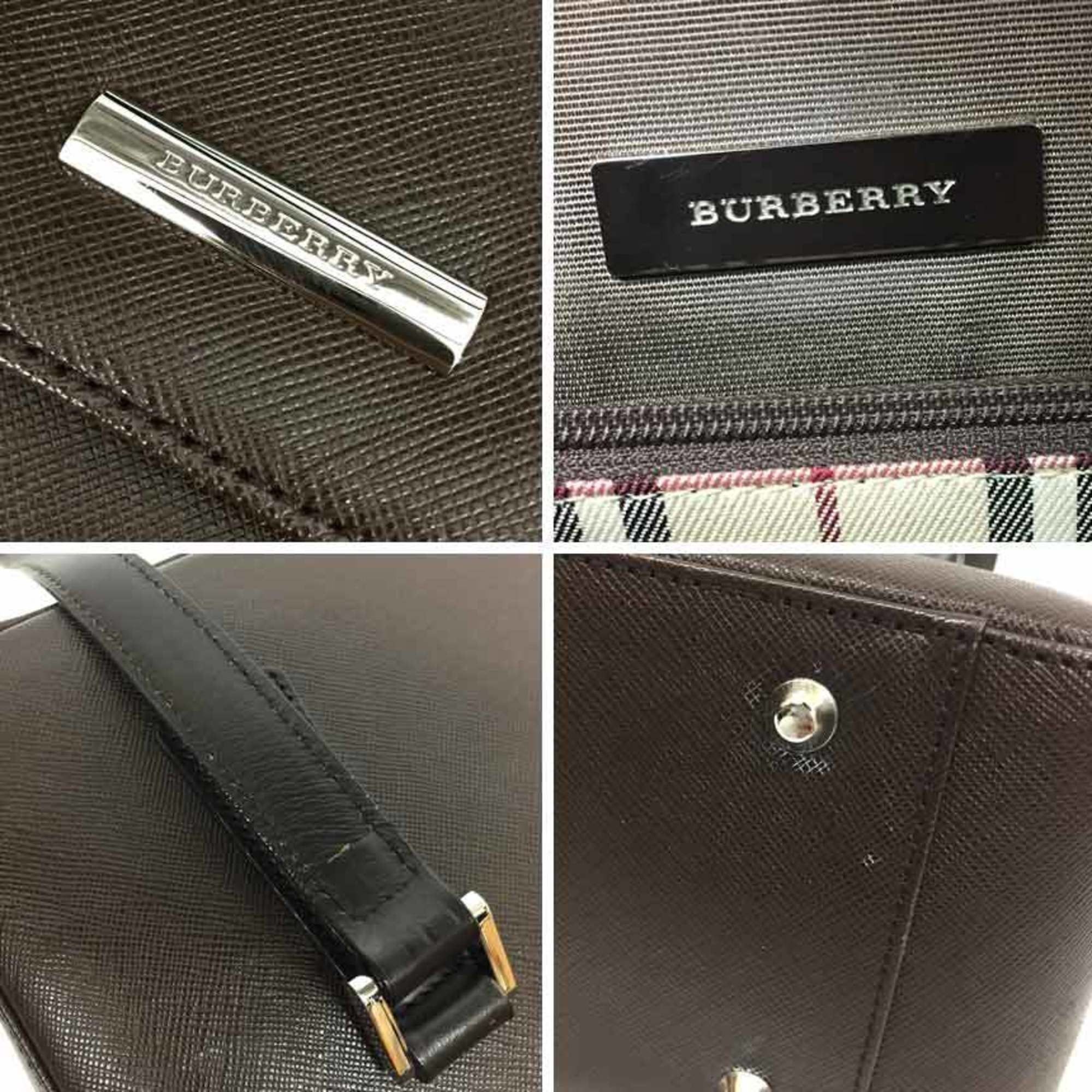 Burberry Brown Leather Shoulder Bag (Pre-Owned)
