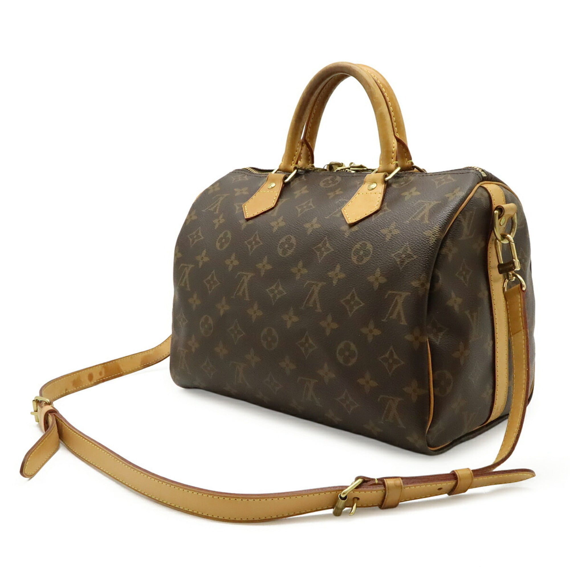 Louis Vuitton Brown Monogram Canvas Pvc Coated Canvas Boston Bag Handbag Shoulder Bag (Pre-Owned)