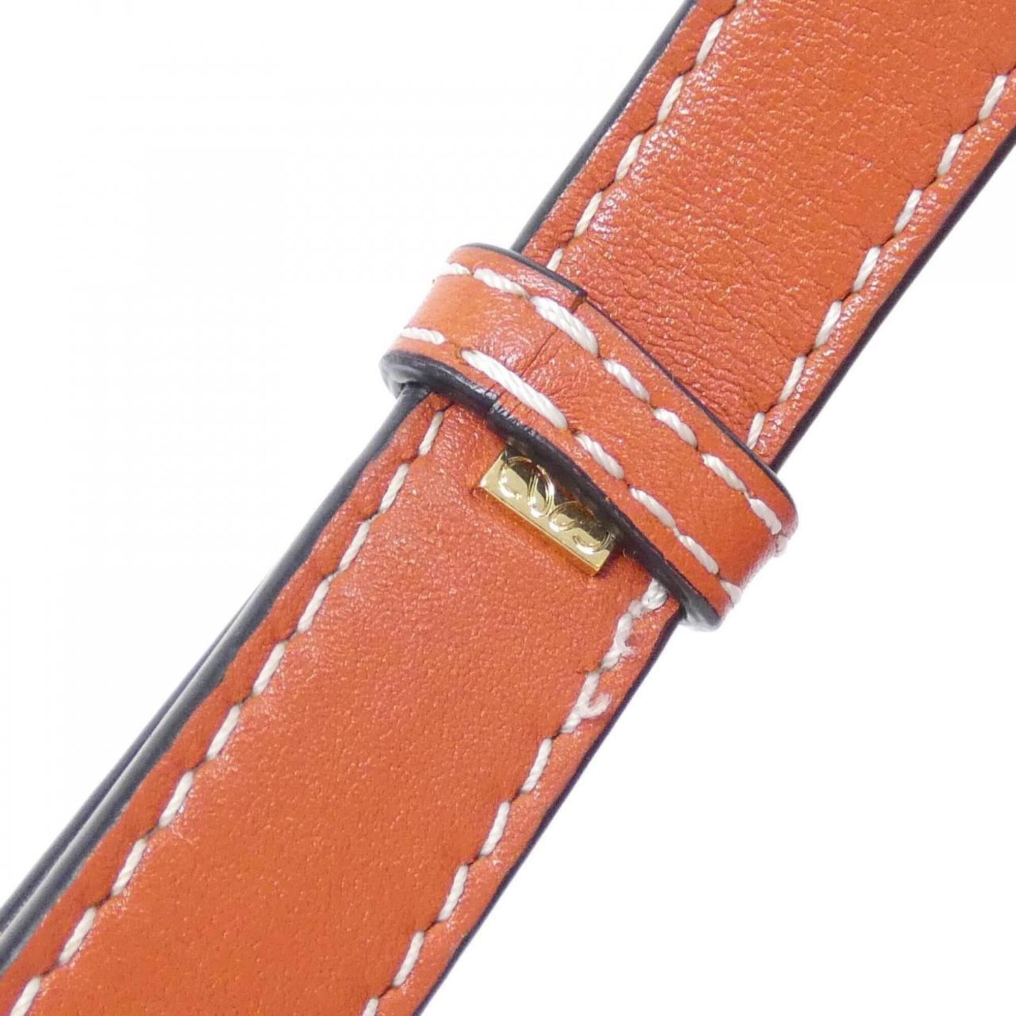 Loewe Red Color Leather Shoulder Bag (Pre-Owned)
