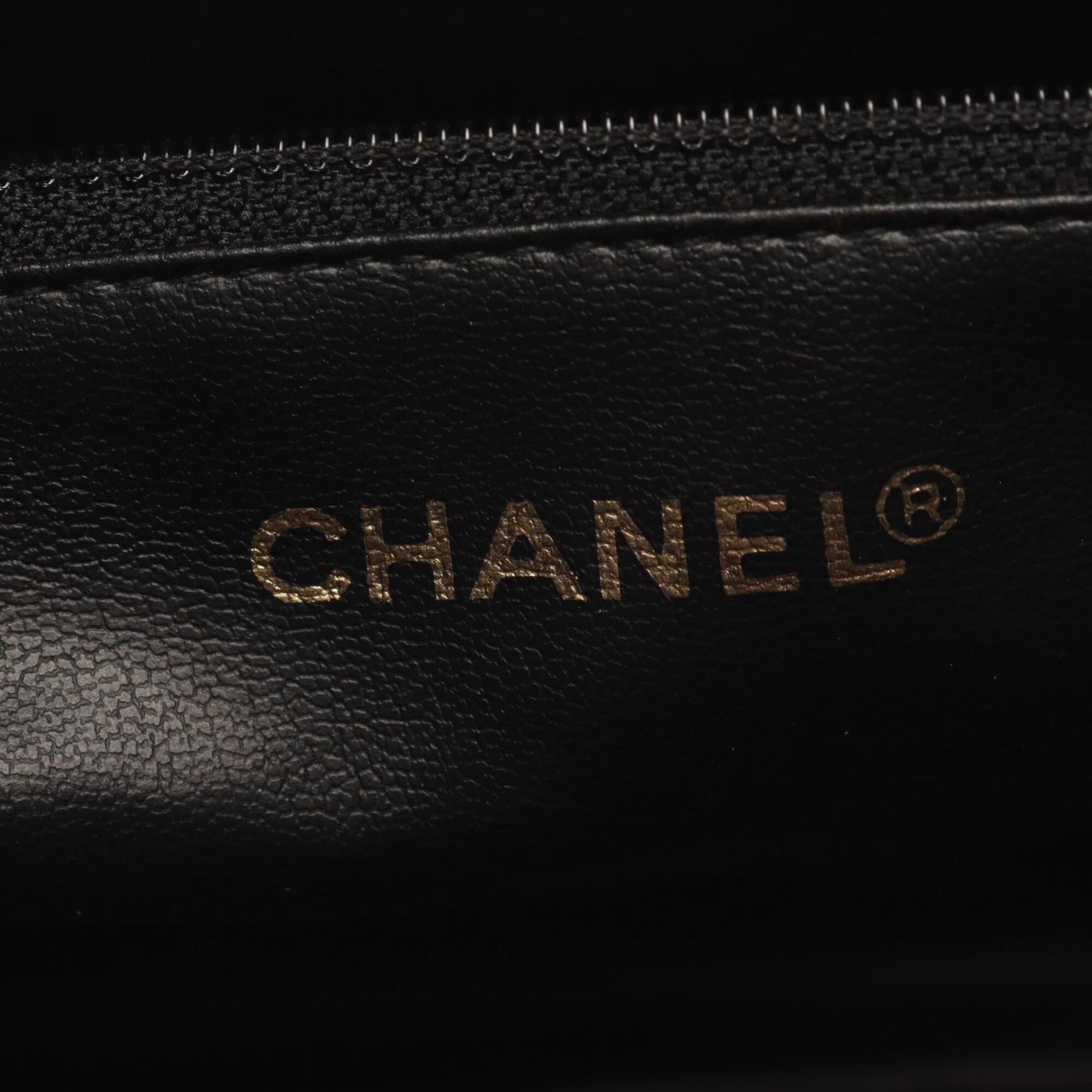 Chanel Black Grained Calfskin Handbag Tote Bag (Pre-Owned)