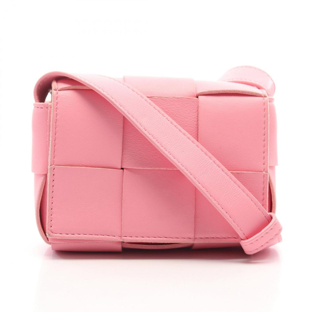 Bottega Veneta Pink Leather Handbag Shoulder Bag (Pre-Owned)