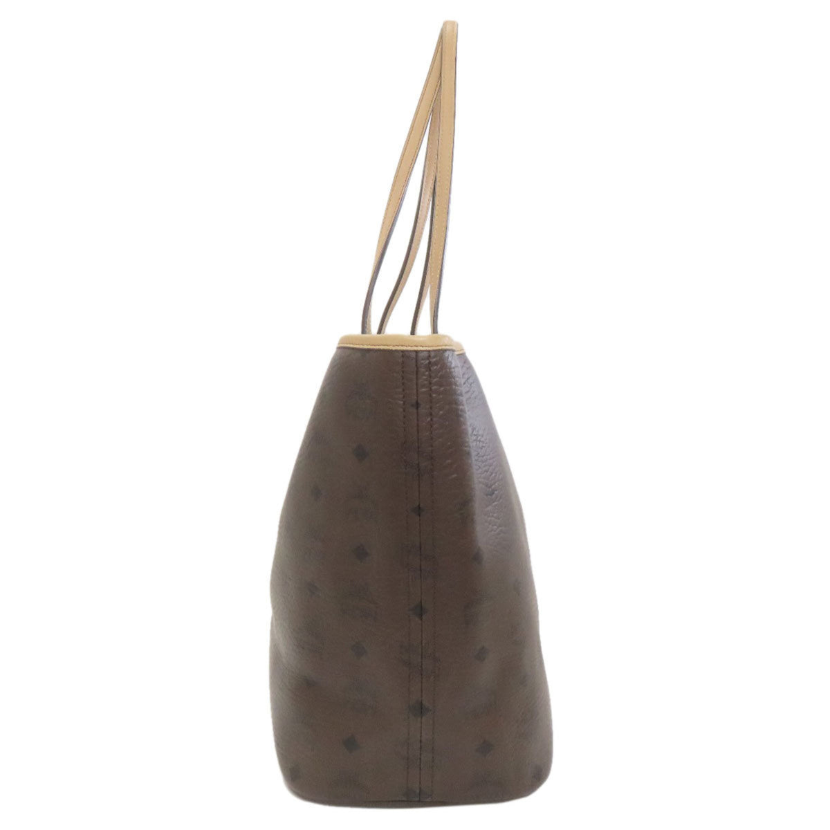 Mcm Beige Dark Brown Pvc Tote Bag (Pre-Owned)