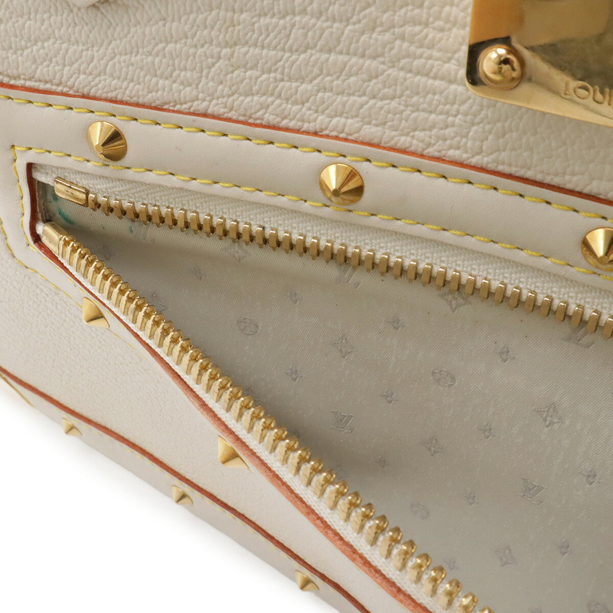 Louis Vuitton Blanc White Leather Handbag Tote Bag (Pre-Owned)