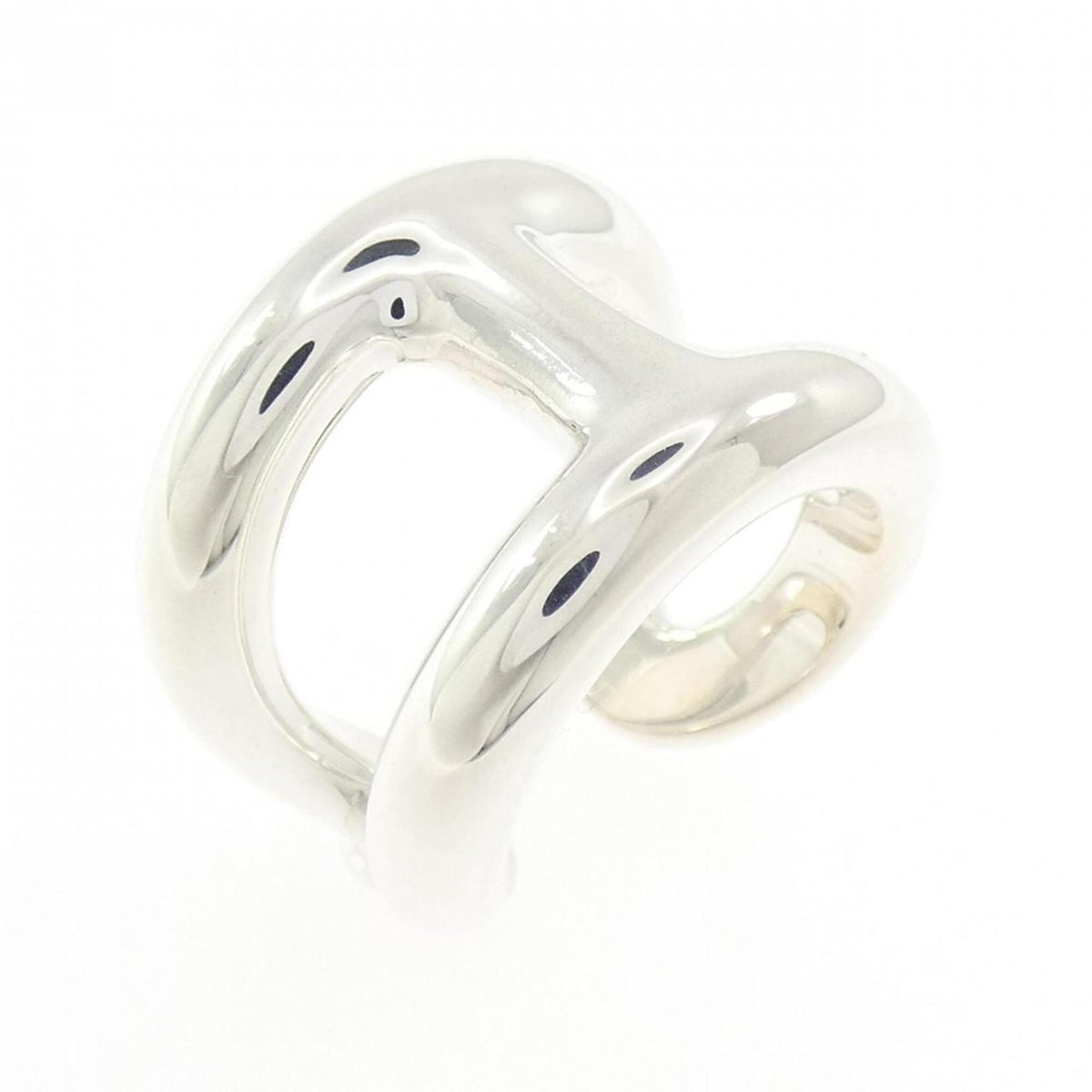 Hermes Silver 925 Band Ring (Pre-Owned)