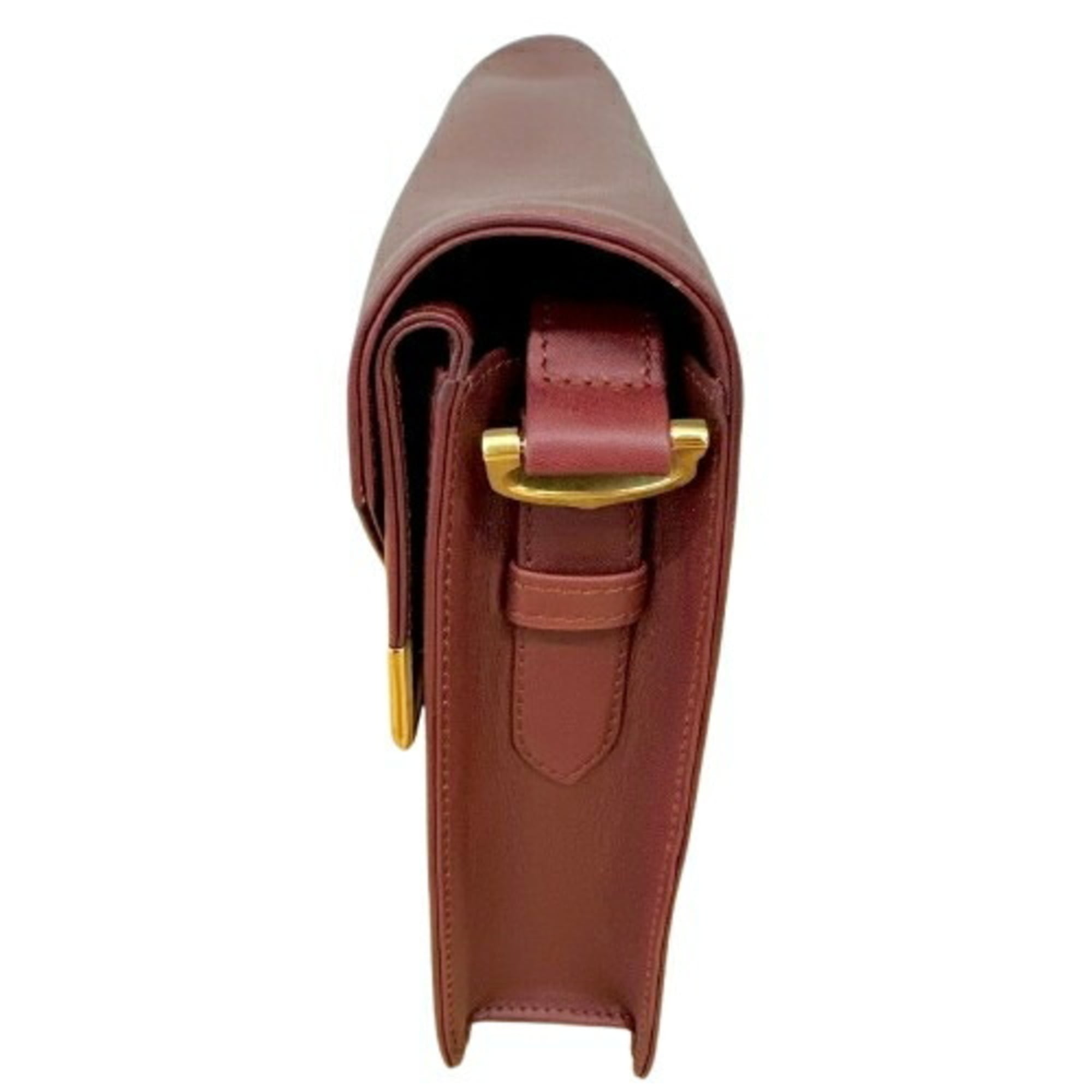 Cartier Must Bordeaux Leather Shoulder Bag (Pre-Owned)
