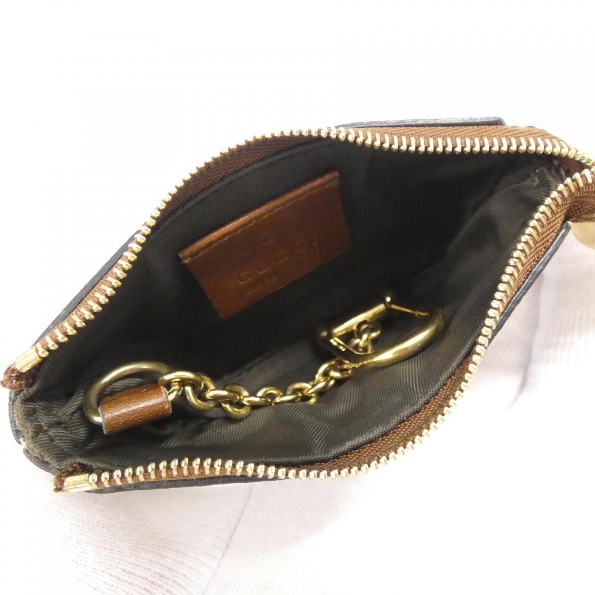 Gucci Beige Brown Gg Supreme Coin Purse/Coin Case (Pre-Owned)