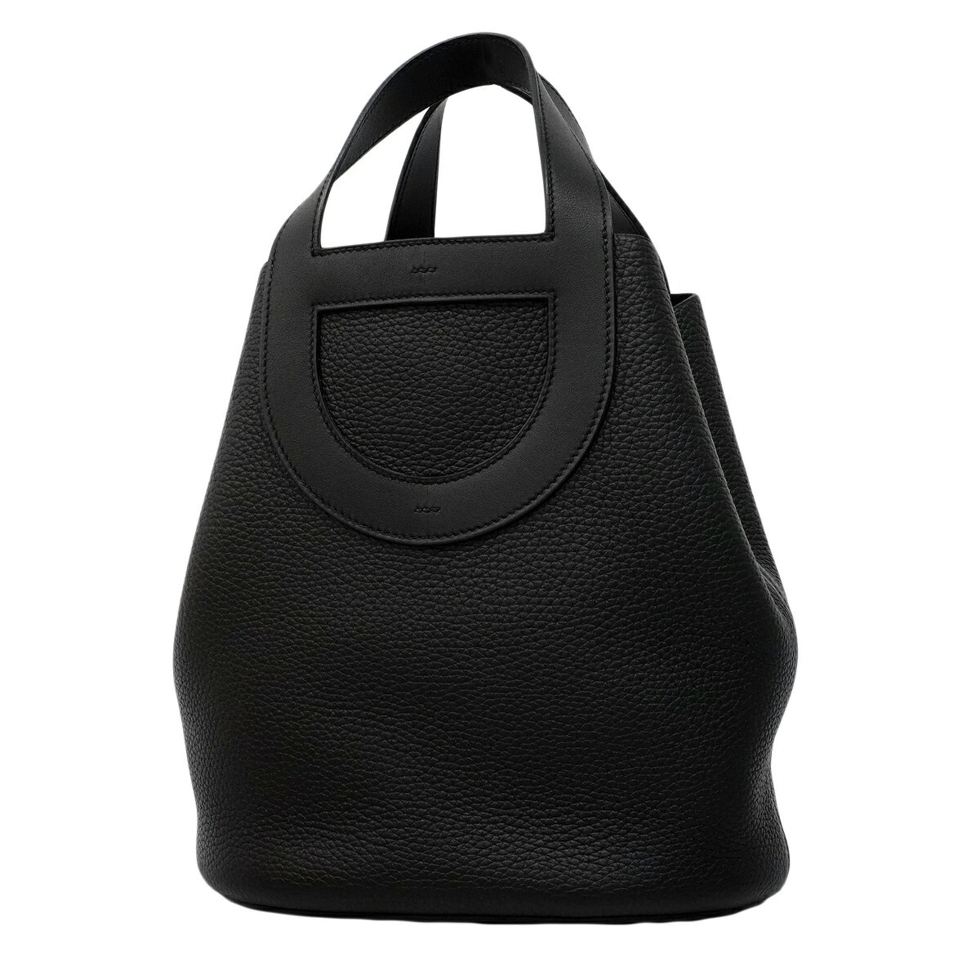 Hermes Black Taurillon Clemence Leather Swift Leather Handbag (Pre-Owned)