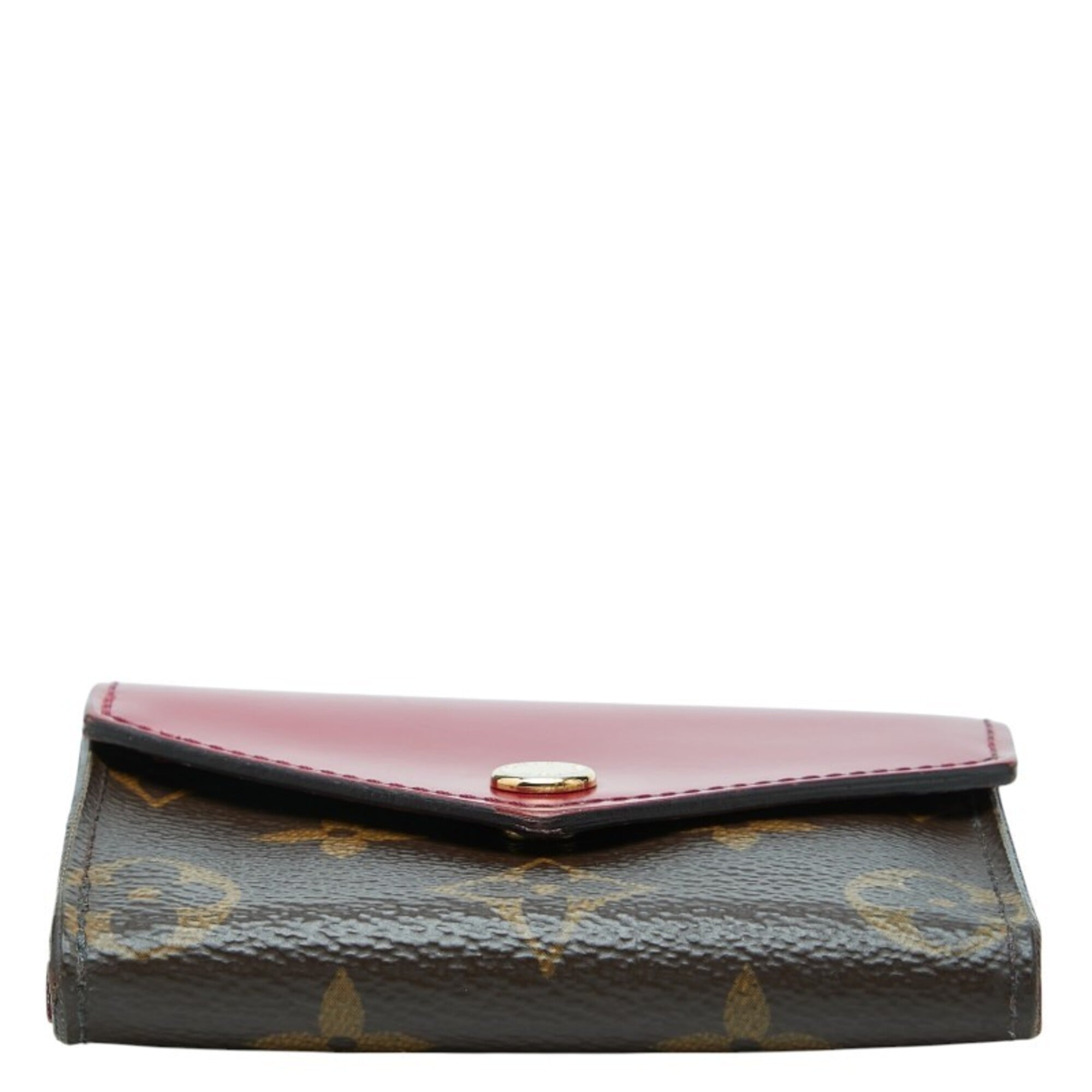 Louis Vuitton Brown Fuchsia Pink Pvc Leather Wallet (Tri-Fold) (Pre-Owned)