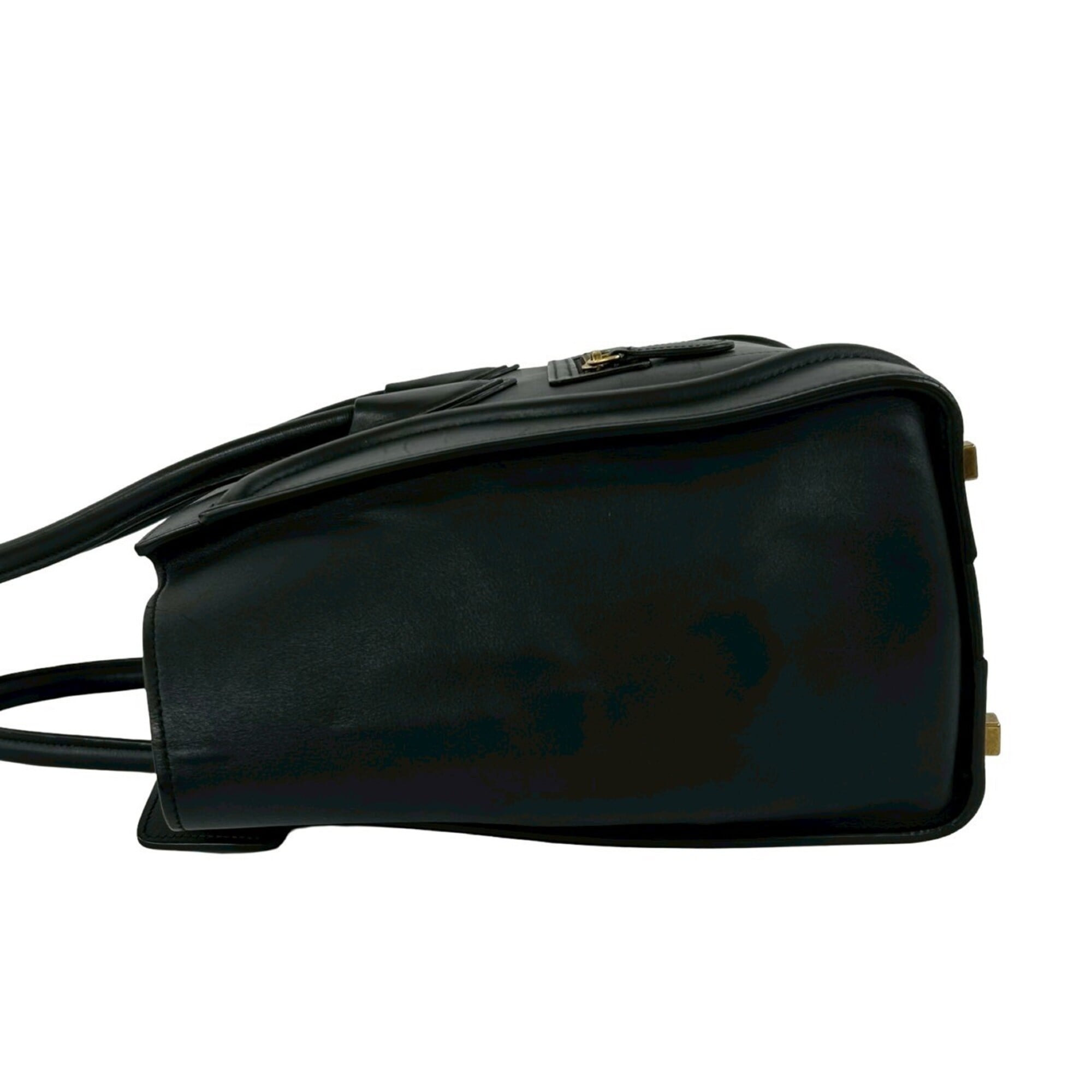 Celine Black Leather Handbag Tote Bag (Pre-Owned)