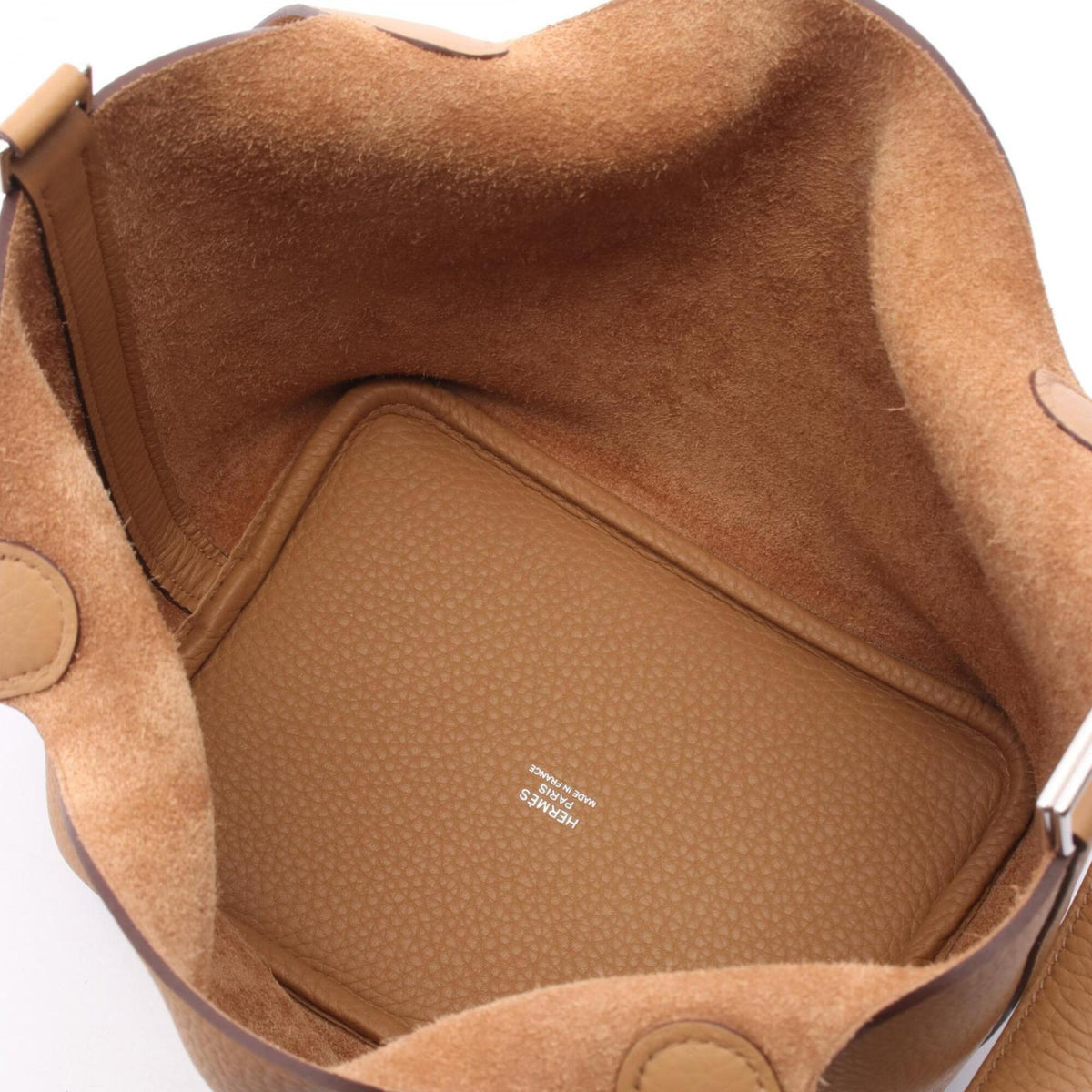 Hermes Brown Taurillon Clemence Leather Leather Handbag (Pre-Owned)