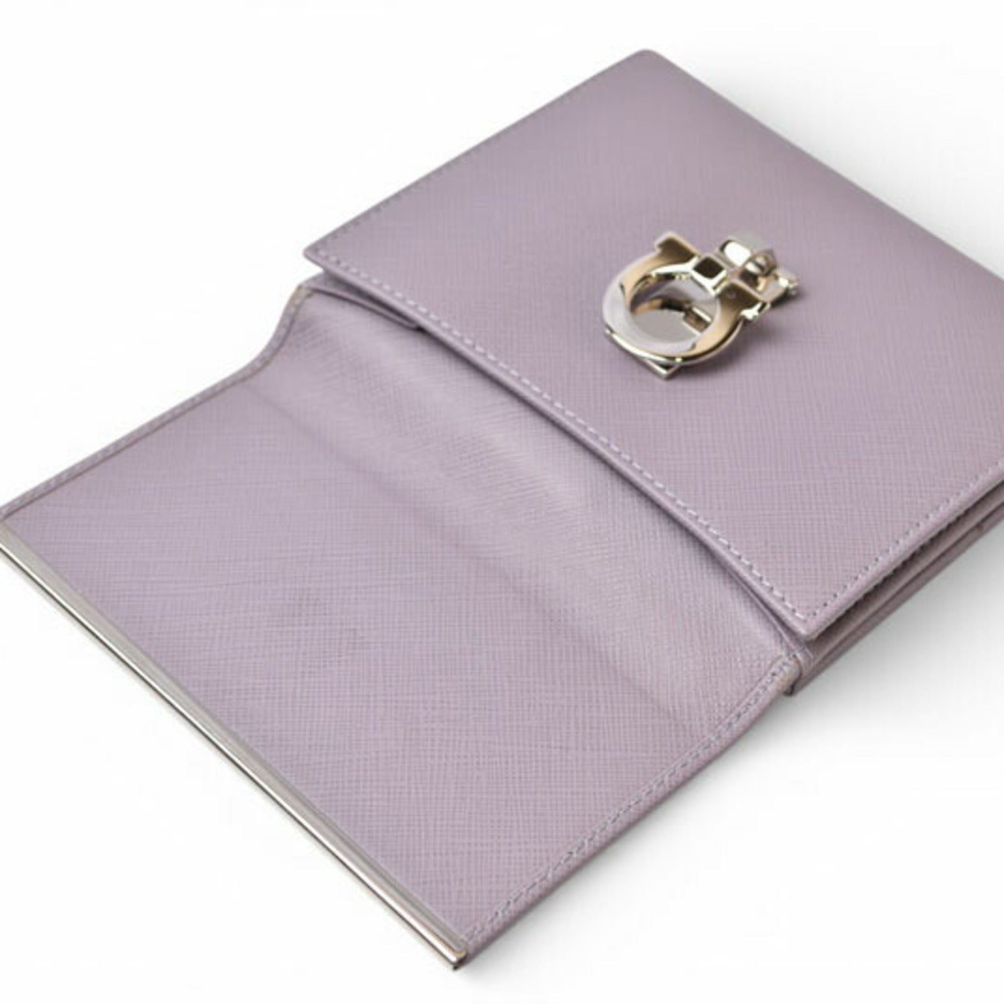 Salvatore Ferragamo Gancini Leather Wallet (Tri-Fold) (Pre-Owned)
