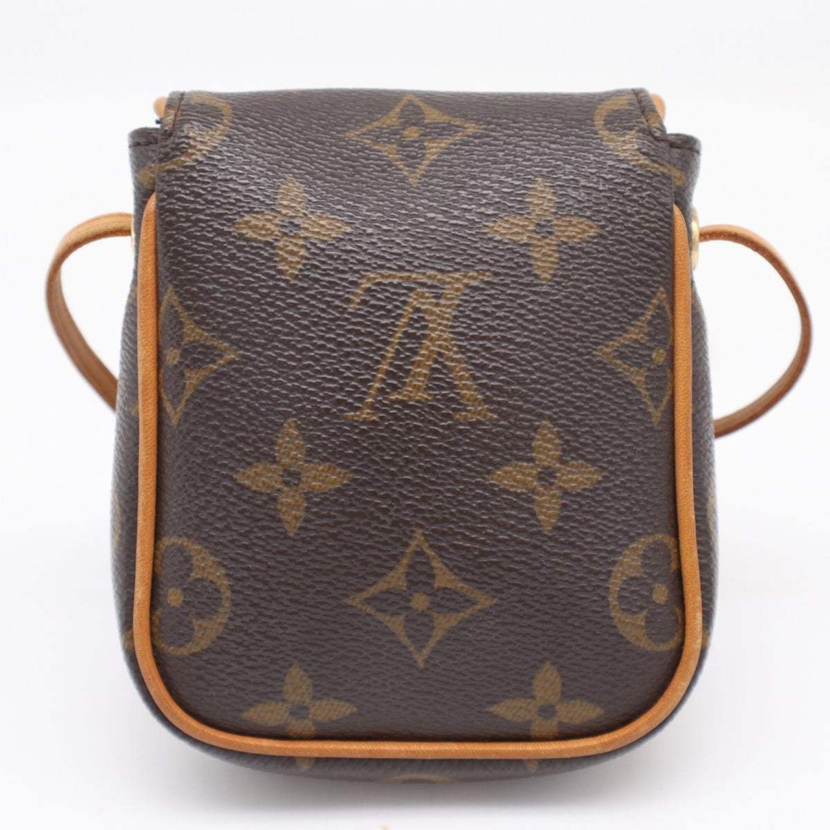 Louis Vuitton Beige Brown Coated Canvas Leather Pochette Shoulder Bag (Pre-Owned)