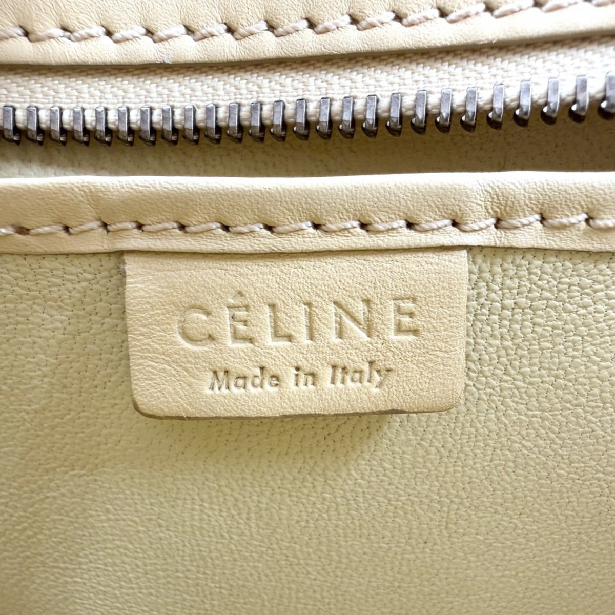 Celine Yellow Leather Handbag Shoulder Bag (Pre-Owned)