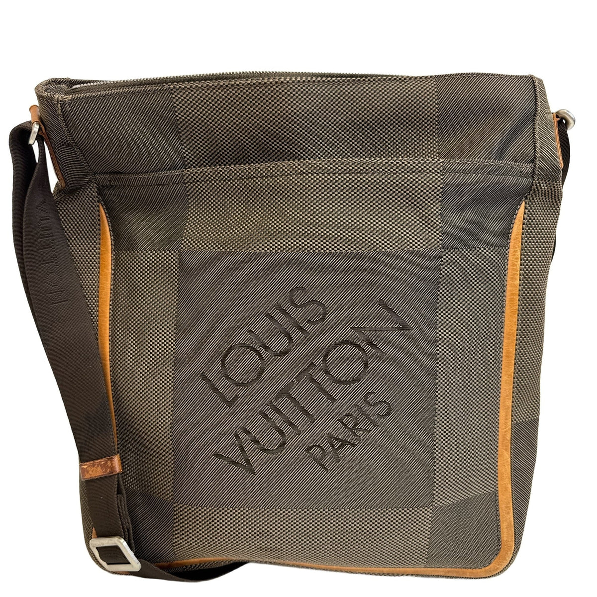 Louis Vuitton Damier Geant Green Khaki Canvas Shoulder Bag (Pre-Owned)