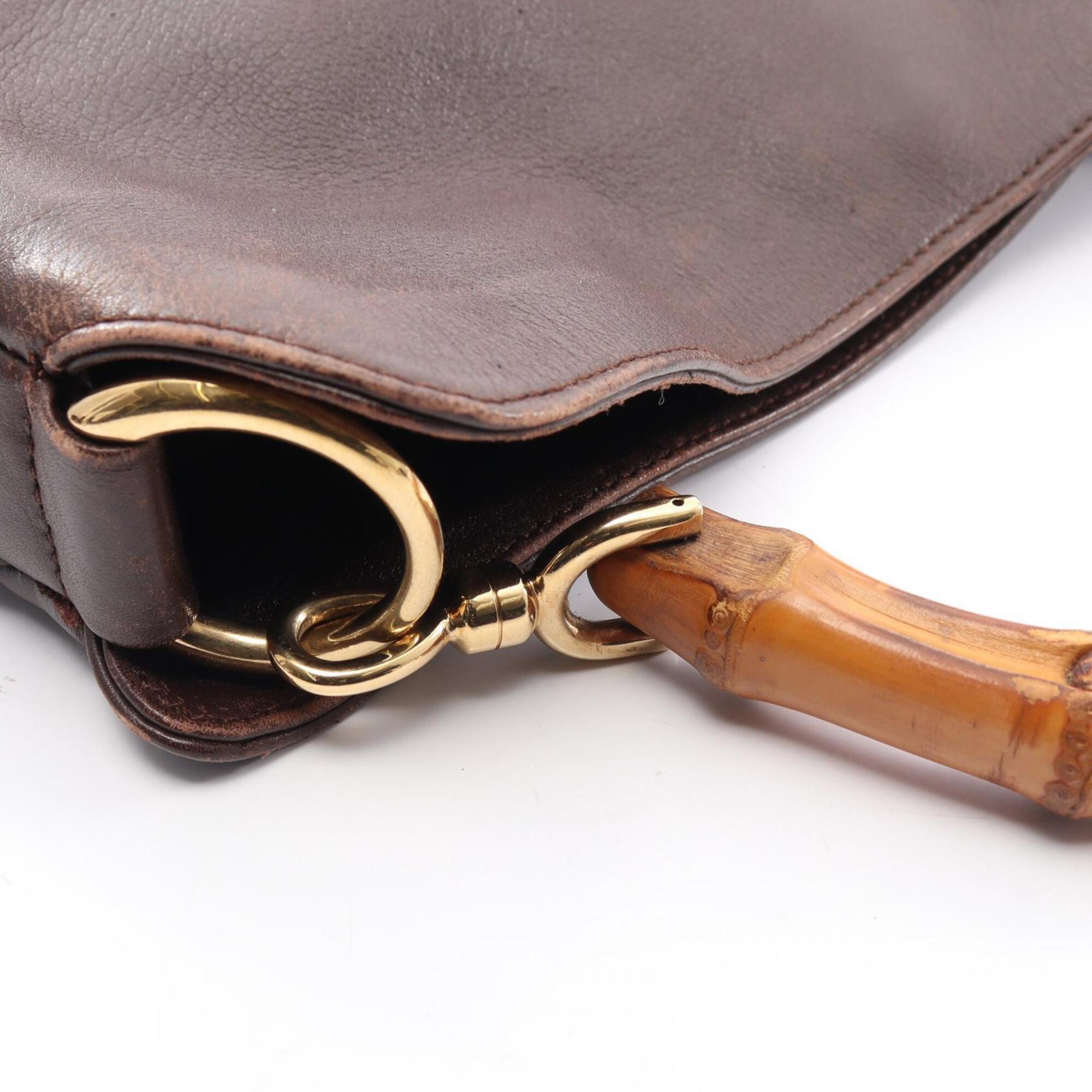 Gucci Brown Leather Handbag (Pre-Owned)