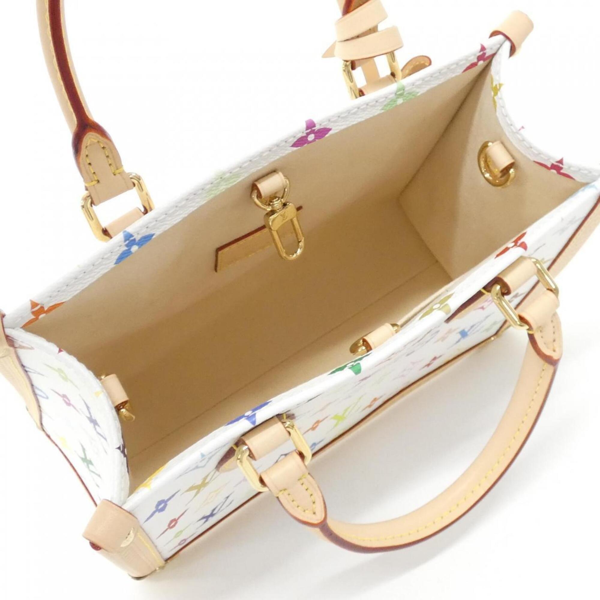 Louis Vuitton White Coated Canvas Handbag (Pre-Owned)