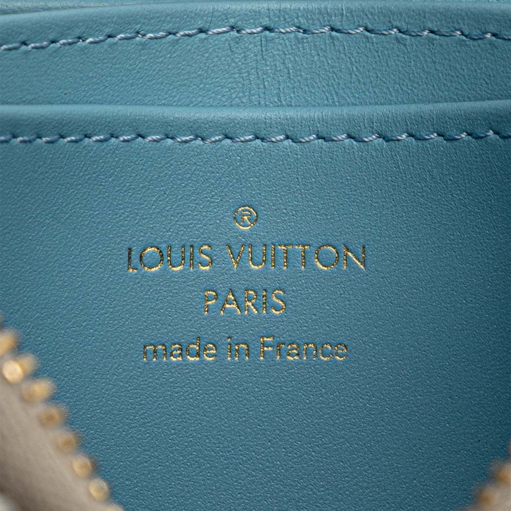Louis Vuitton Monogram Beige White Canvas Leather Coin Purse/Coin Case (Pre-Owned)