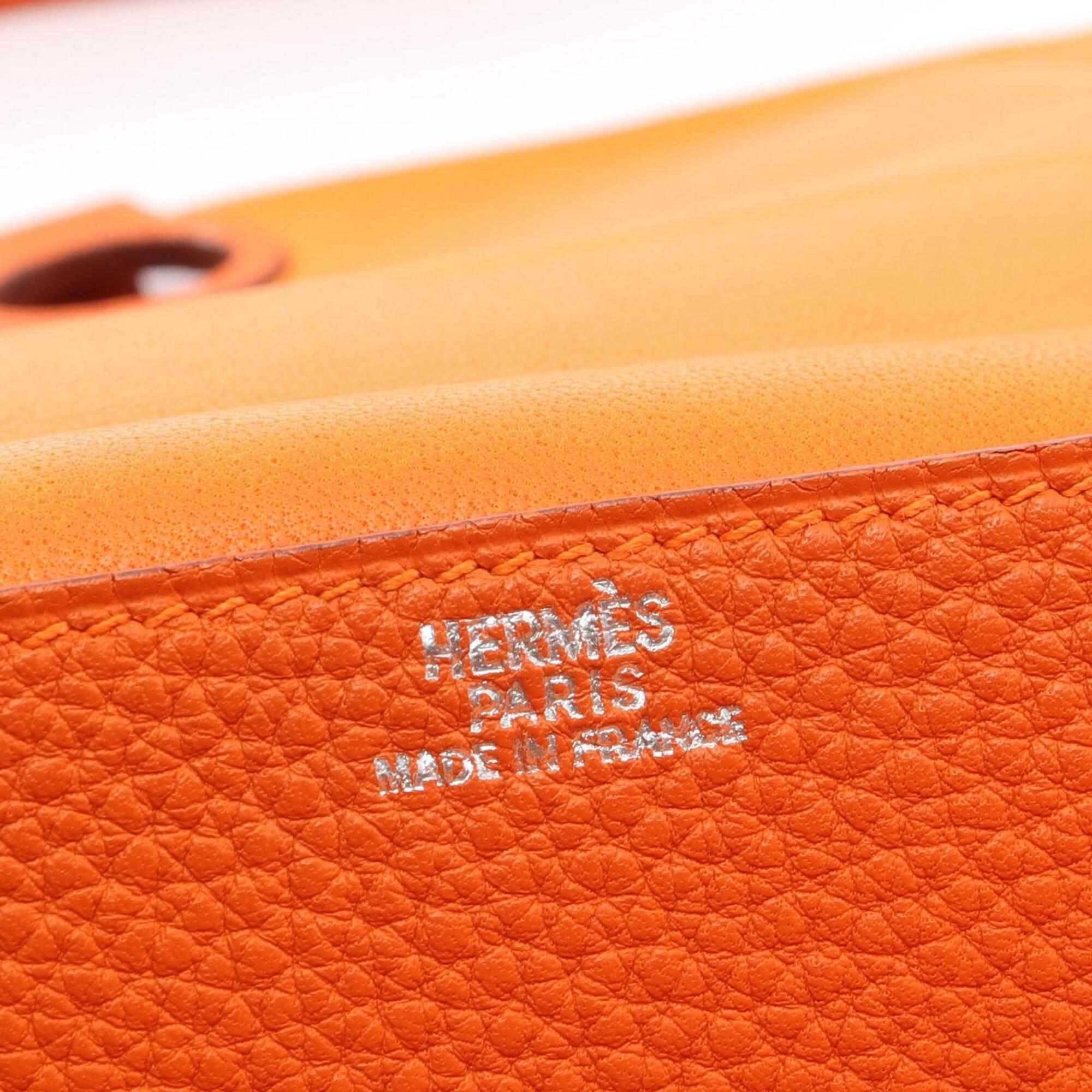 Hermes Orange Togo Leather Fanny Pack Handbag (Pre-Owned)