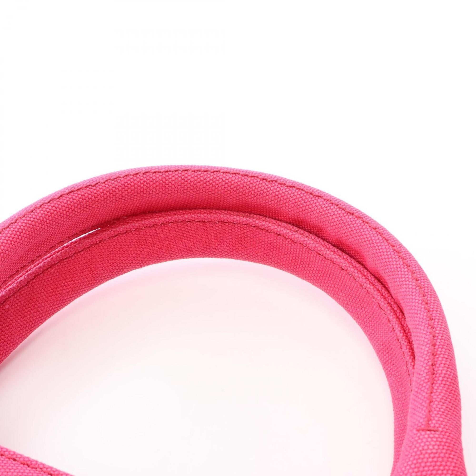 Prada Pink Canvas Handbag Tote Bag (Pre-Owned)