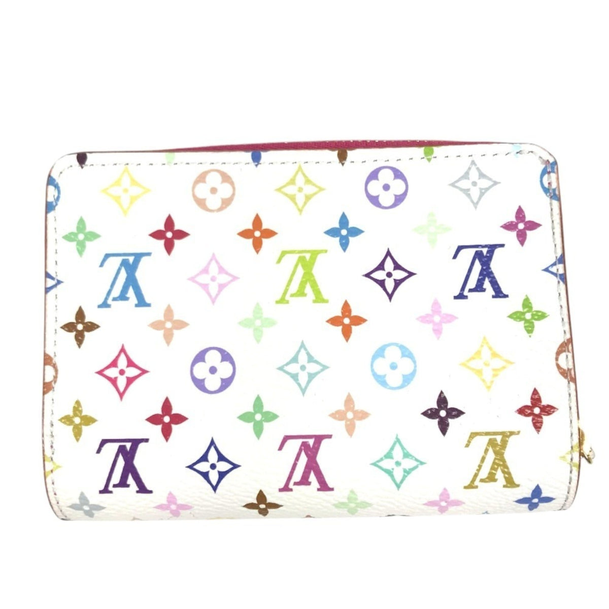 Louis Vuitton Pink White Monogram Multicolore Wallet (Bi-Fold) (Pre-Owned)