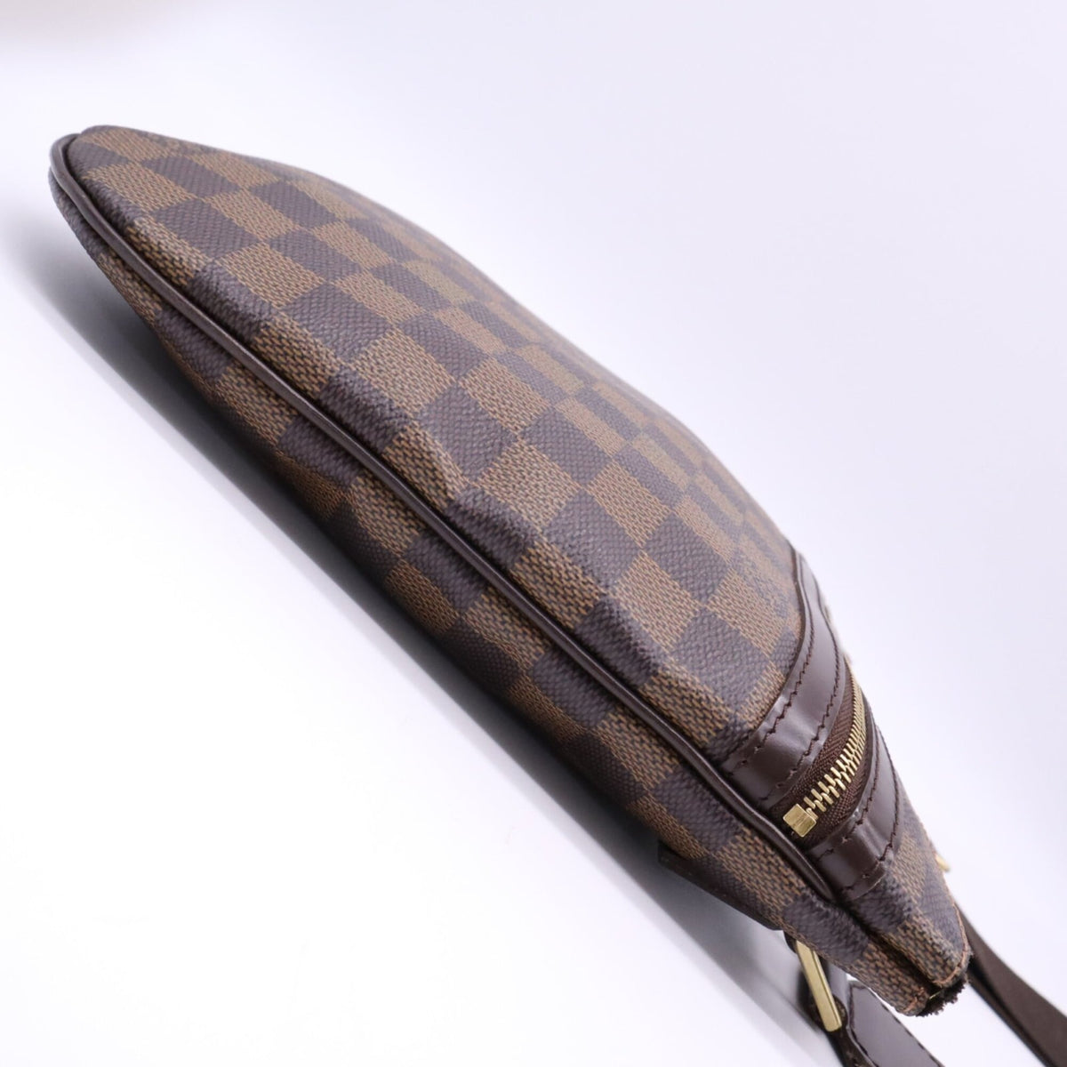Louis Vuitton Beige Brown Coated Canvas Leather Pochette Shoulder Bag (Pre-Owned)