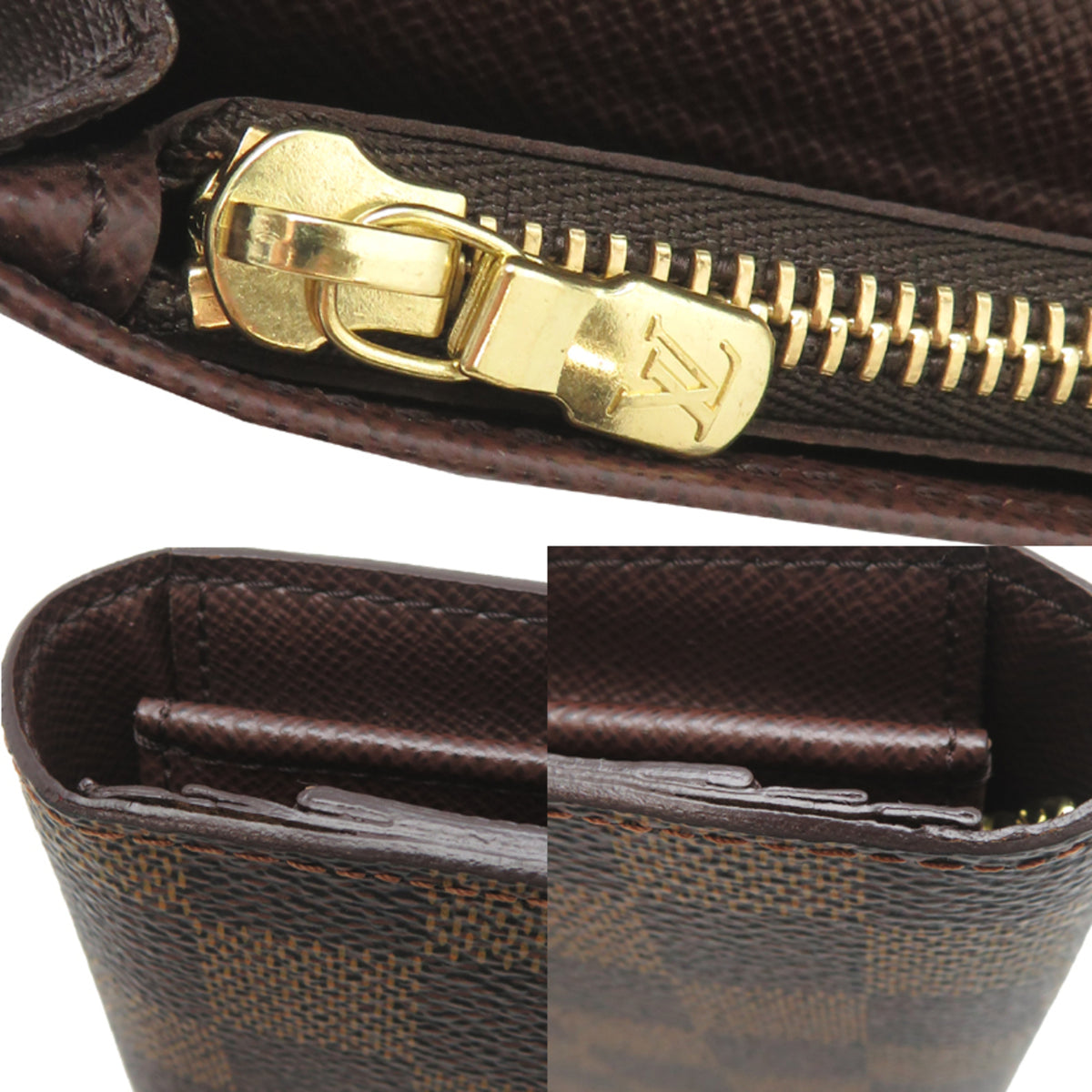 Louis Vuitton Brown Damier Canvas Long Wallet (Bi-Fold) (Pre-Owned)