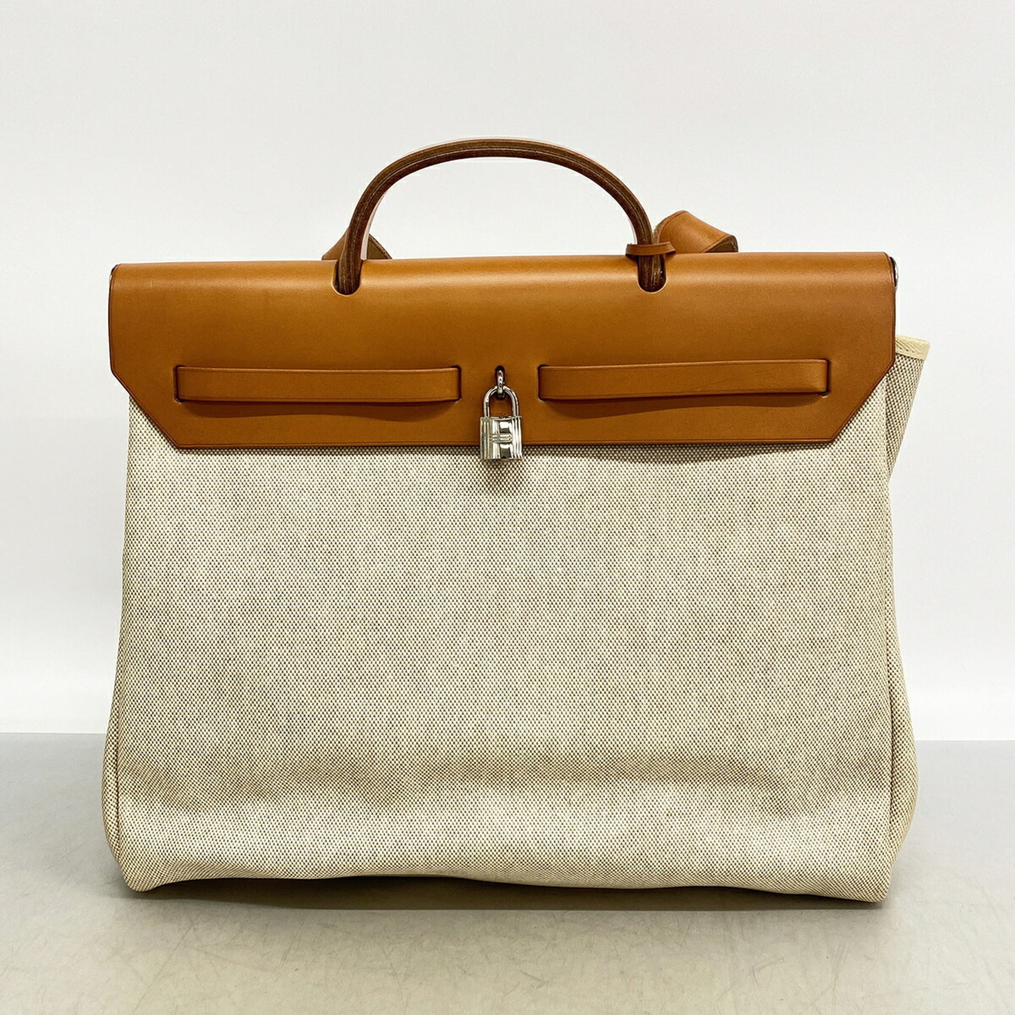 Hermes Natural Toile H Handbag (Pre-Owned)