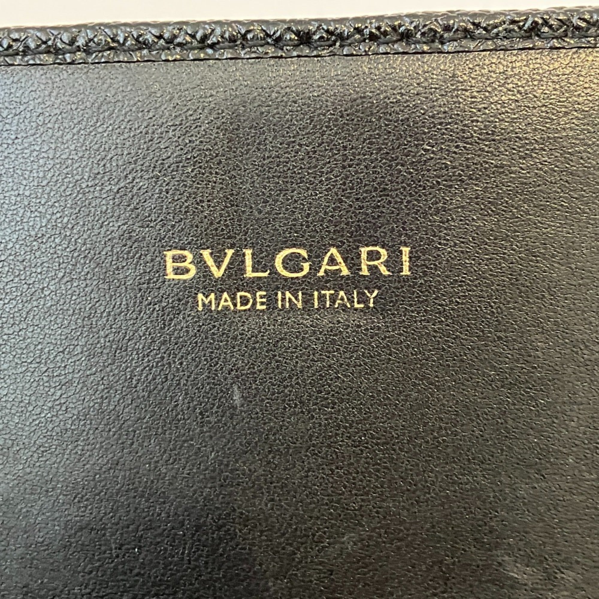 Bvlgari Black Leather Long Wallet (Bi-Fold) (Pre-Owned)