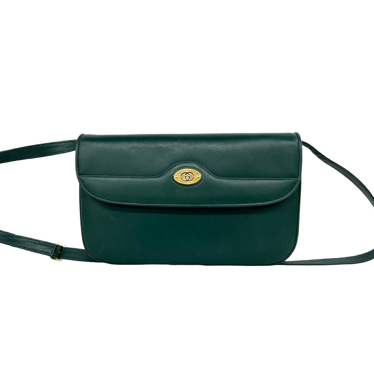 Gucci Green Leather Shoulder Bag (Pre-Owned)