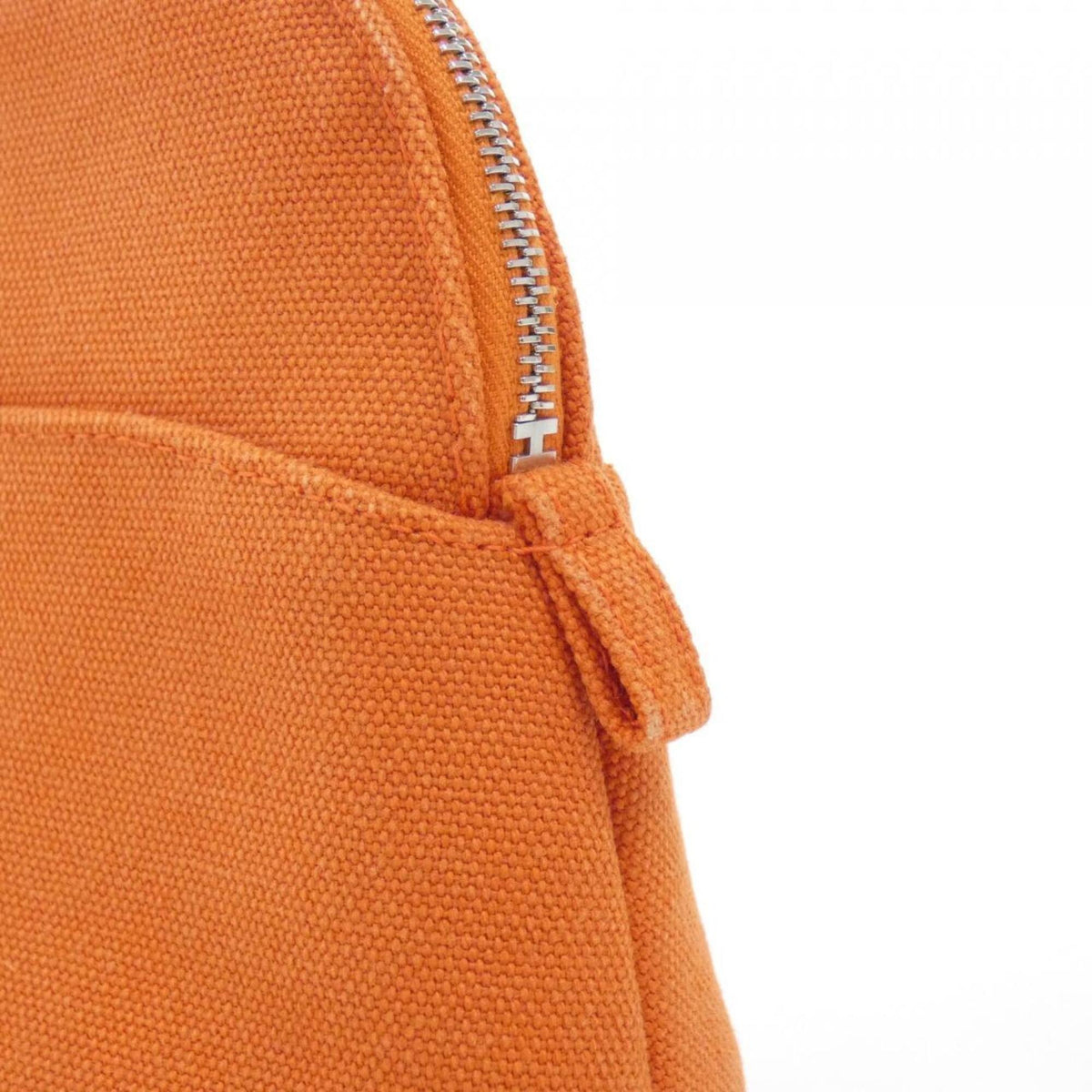Hermes Feu Orange Canvas Pouch (Pre-Owned)