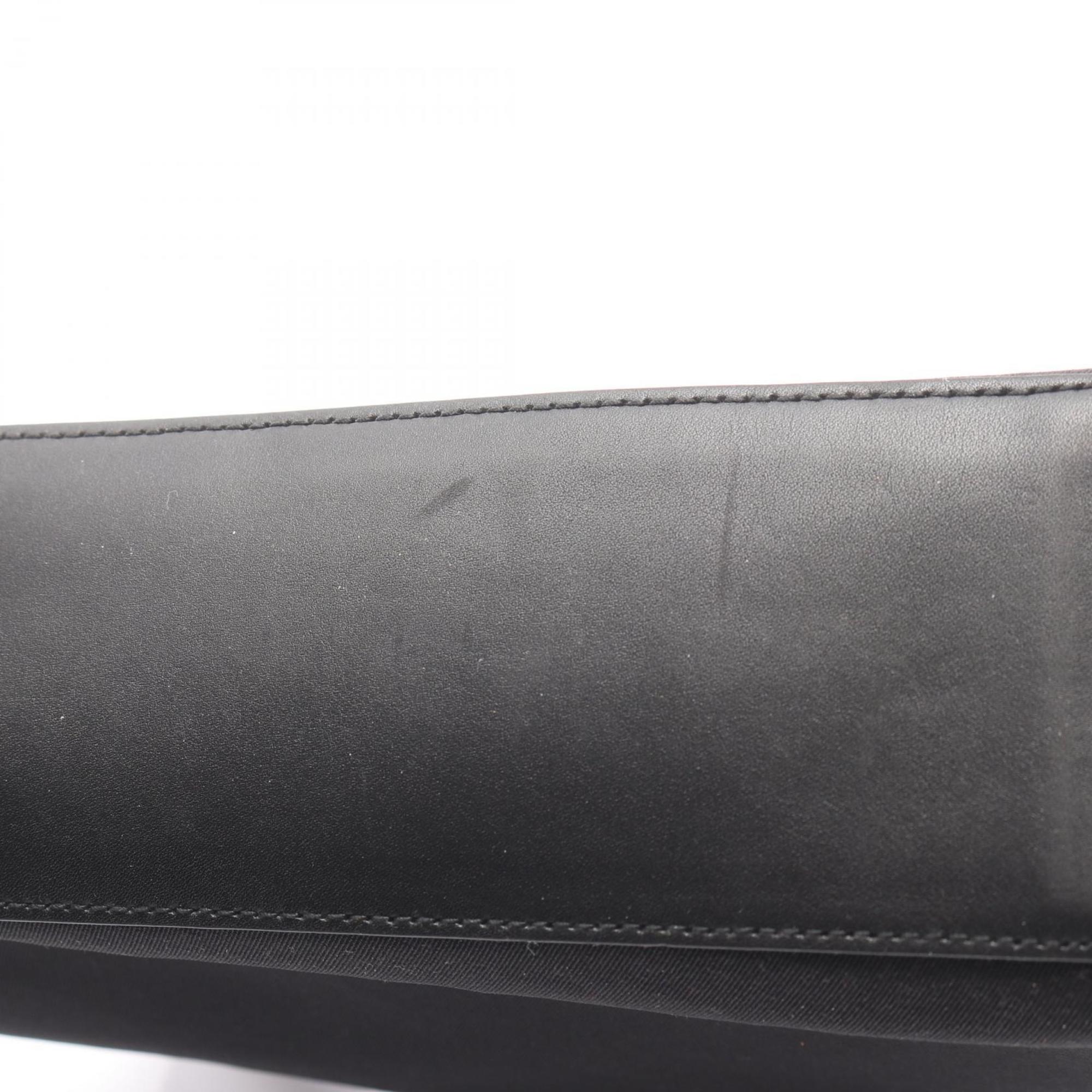 Salvatore Ferragamo Black Canvas Leather Shoulder Bag (Pre-Owned)