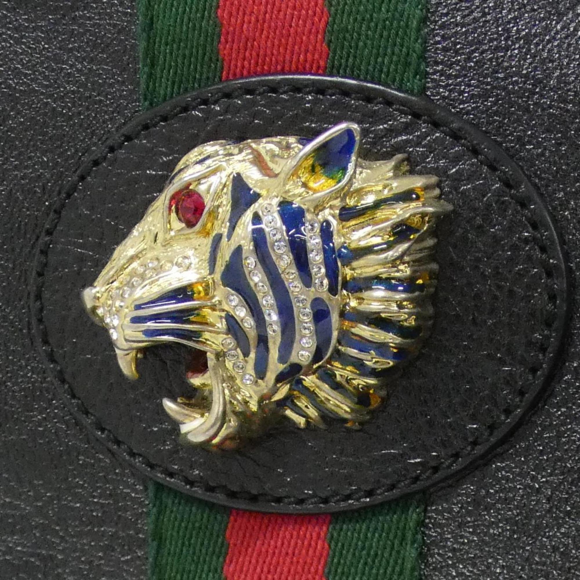 Gucci Black Leather Handbag Tote Bag (Pre-Owned)