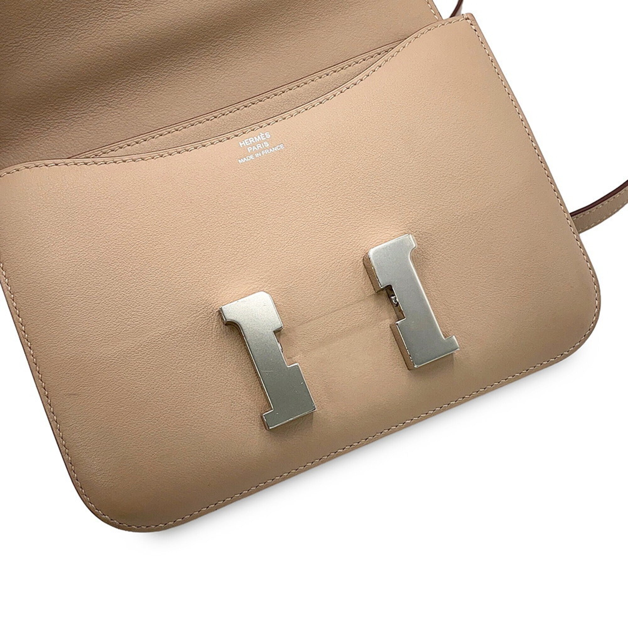 Hermes Argile Swift Leather Shoulder Bag (Pre-Owned)