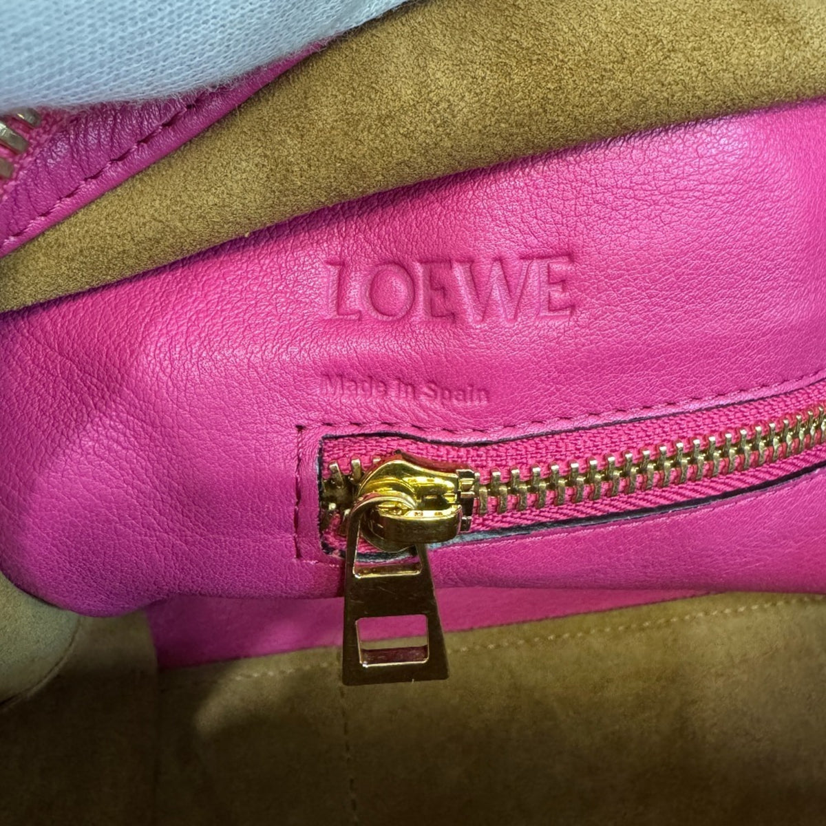 Loewe Amazona Pink Leather Handbag Shoulder Bag (Pre-Owned)