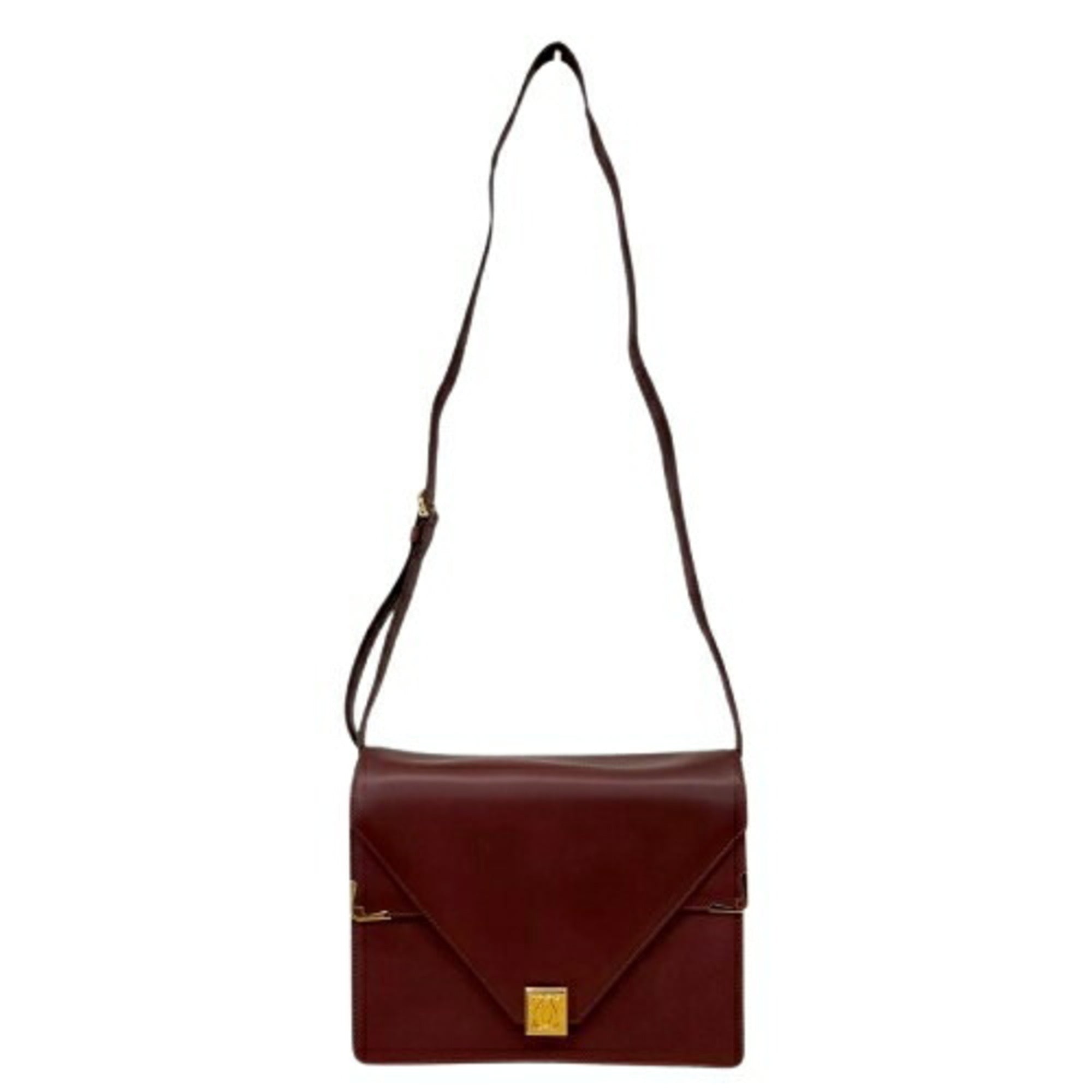 Cartier Must Bordeaux Leather Shoulder Bag (Pre-Owned)