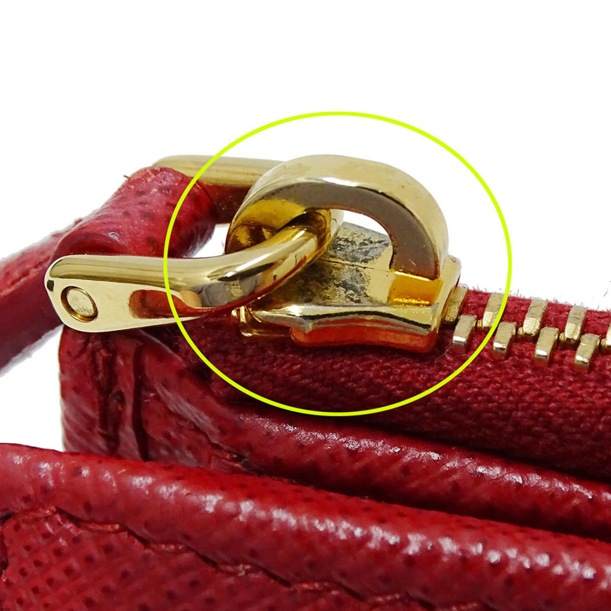 Prada Red Color Saffiano Wallet (Bi-Fold) (Pre-Owned)