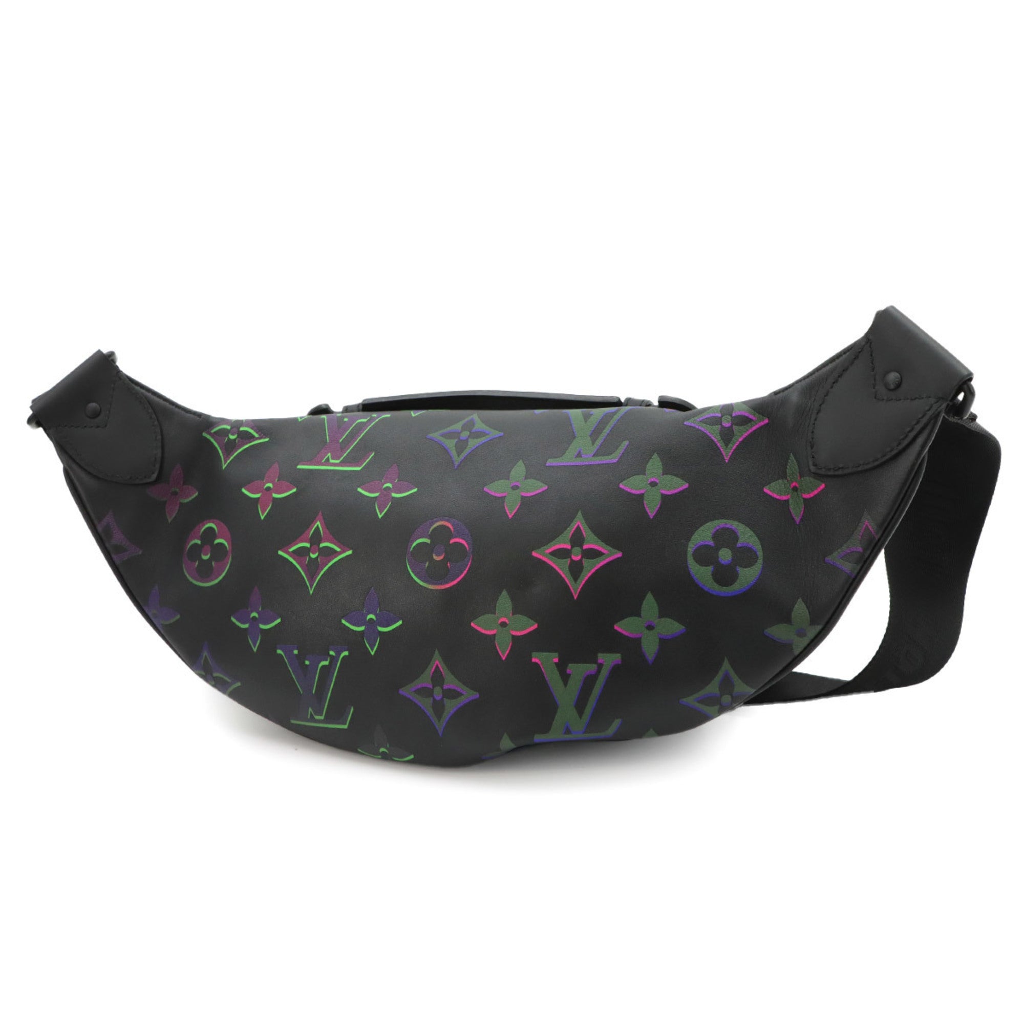Louis Vuitton Black Monogram Leather Handbag Sling Bag (Pre-Owned)