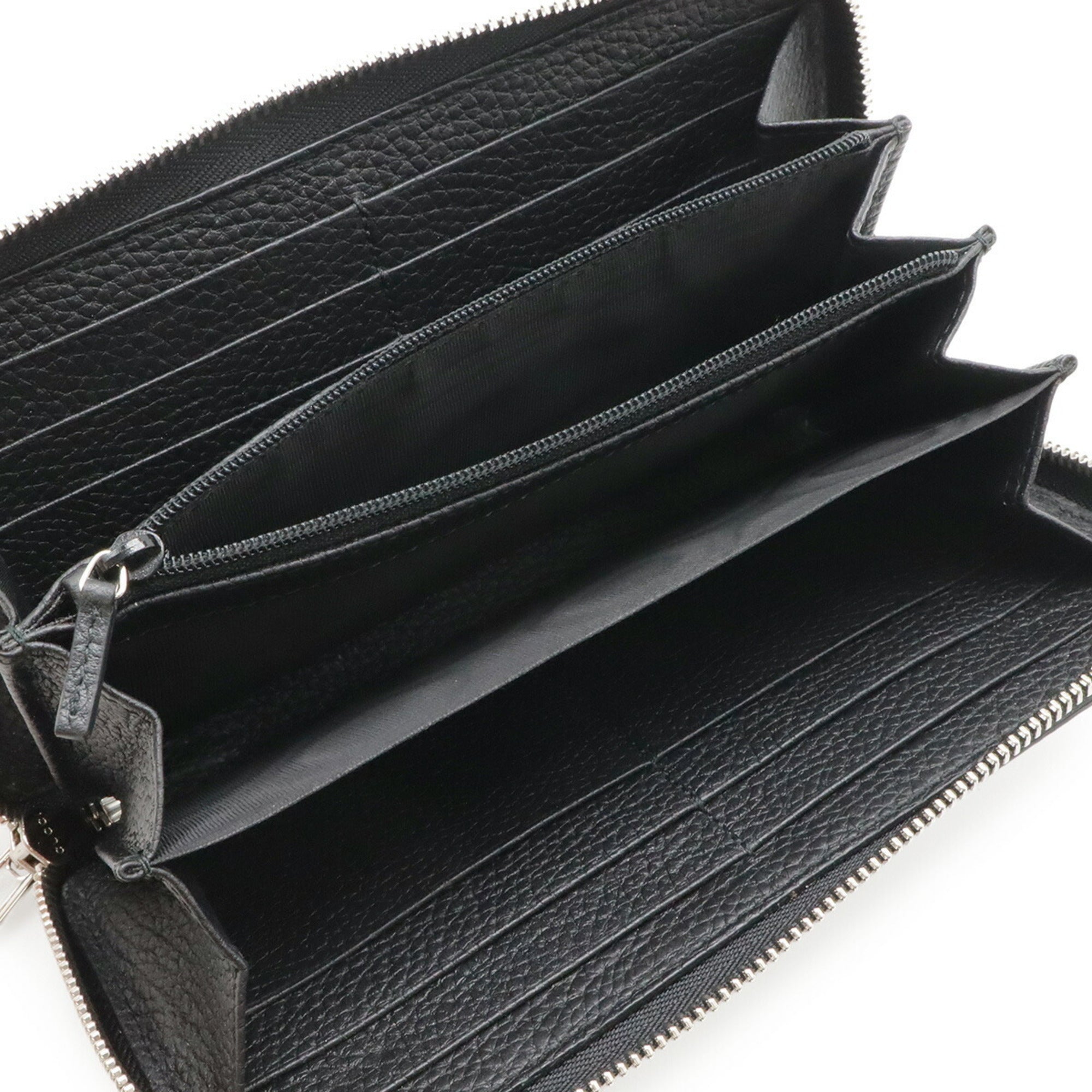 Gucci Black Leather Long Wallet (Bi-Fold) (Pre-Owned)