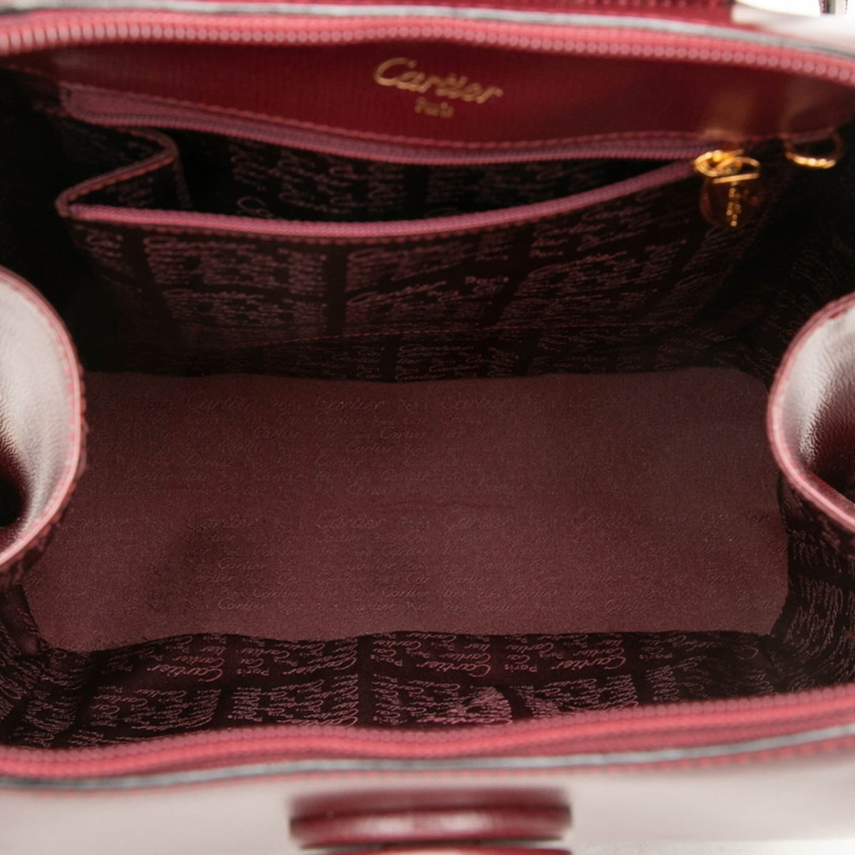 Cartier Bordeaux Leather Backpack (Pre-Owned)