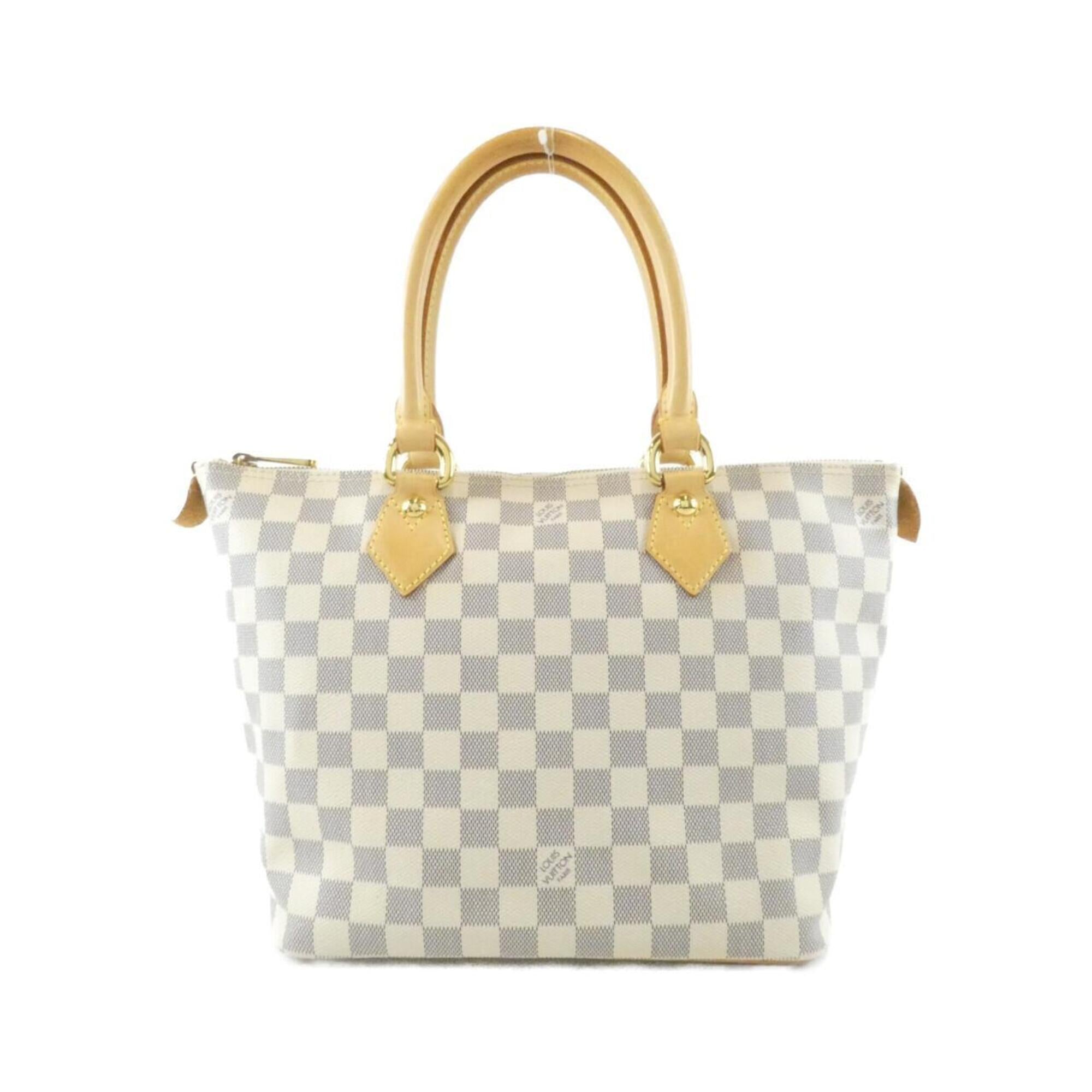 Louis Vuitton Azur White Coated Canvas Handbag (Pre-Owned)