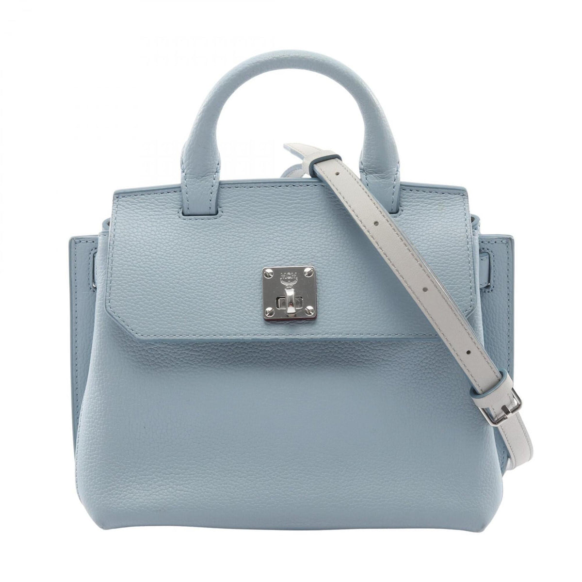 Mcm Blue Leather Handbag (Pre-Owned)