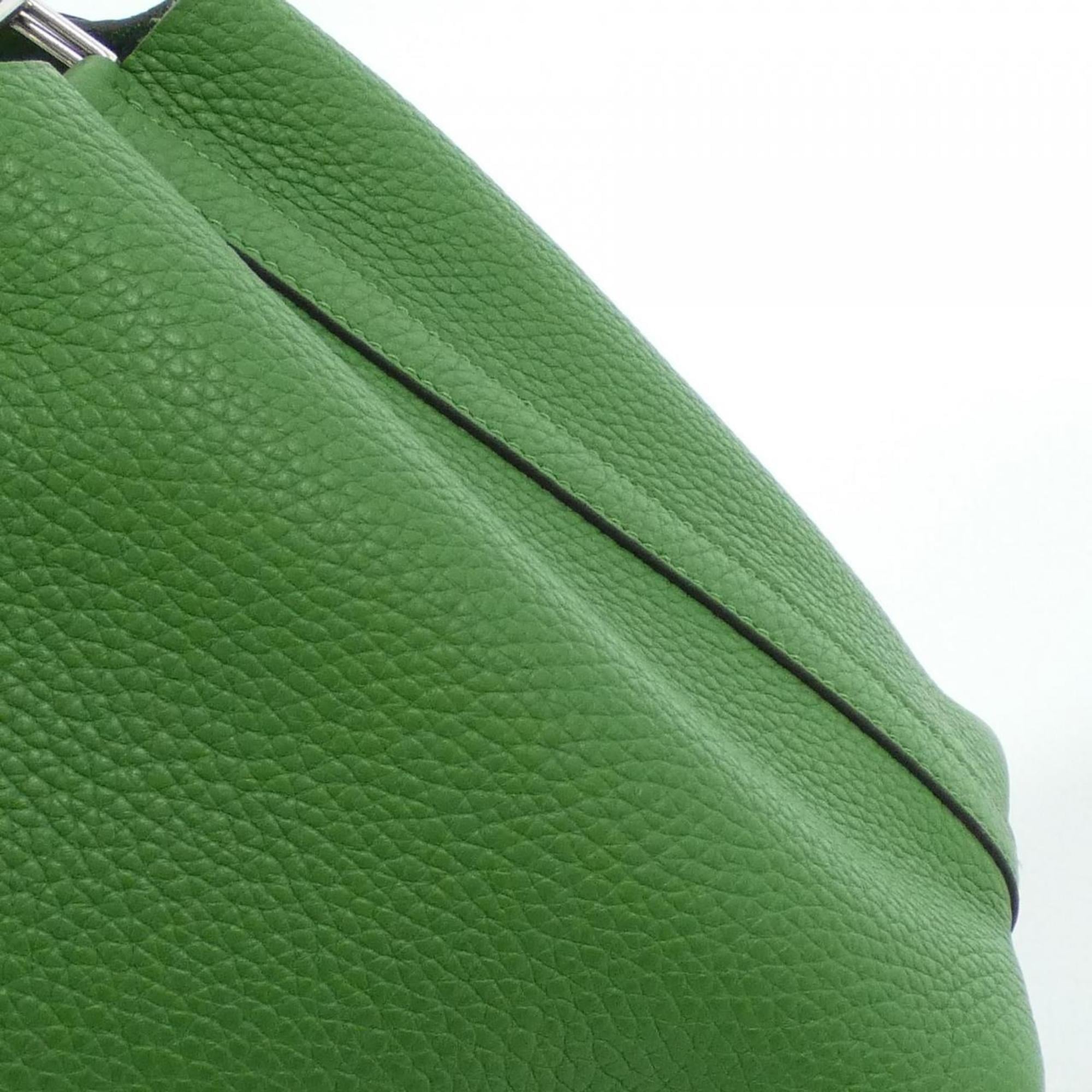 Hermes Picotin Vert Taurillon Clemence Leather Handbag (Pre-Owned)