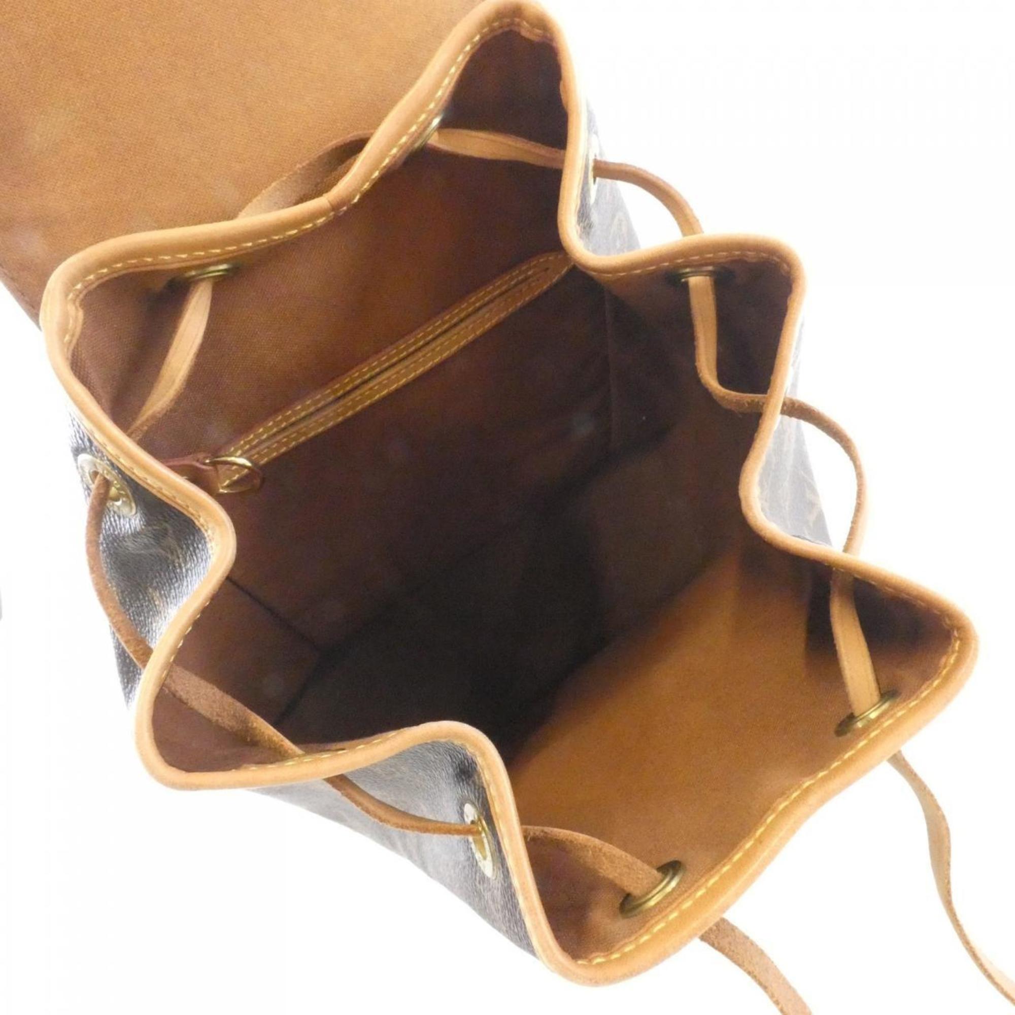 Louis Vuitton Monogram Marron Coated Canvas Backpack (Pre-Owned)