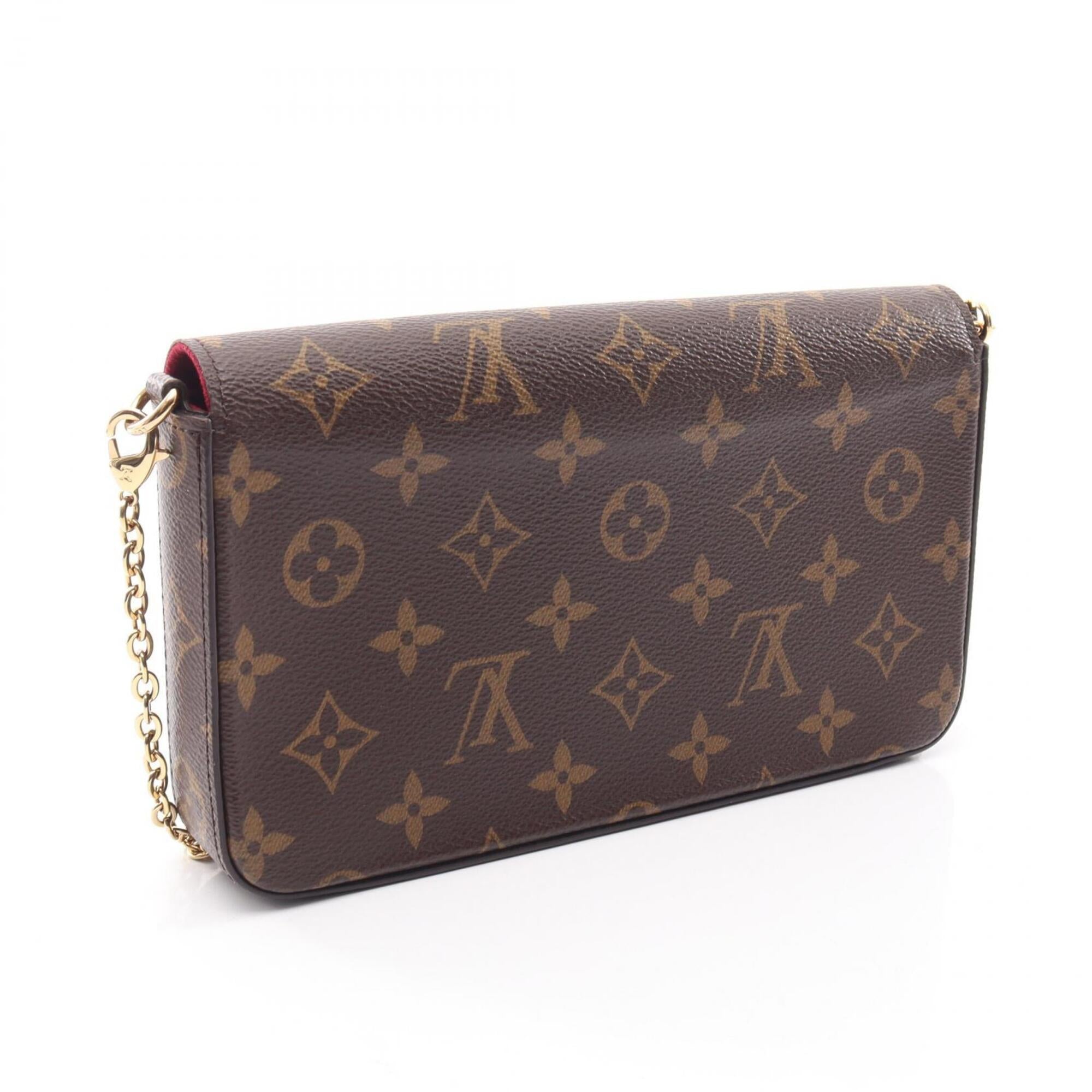 Louis Vuitton Brown Fuchsia Monogram Monogram Handbag Shoulder Bag (Pre-Owned)